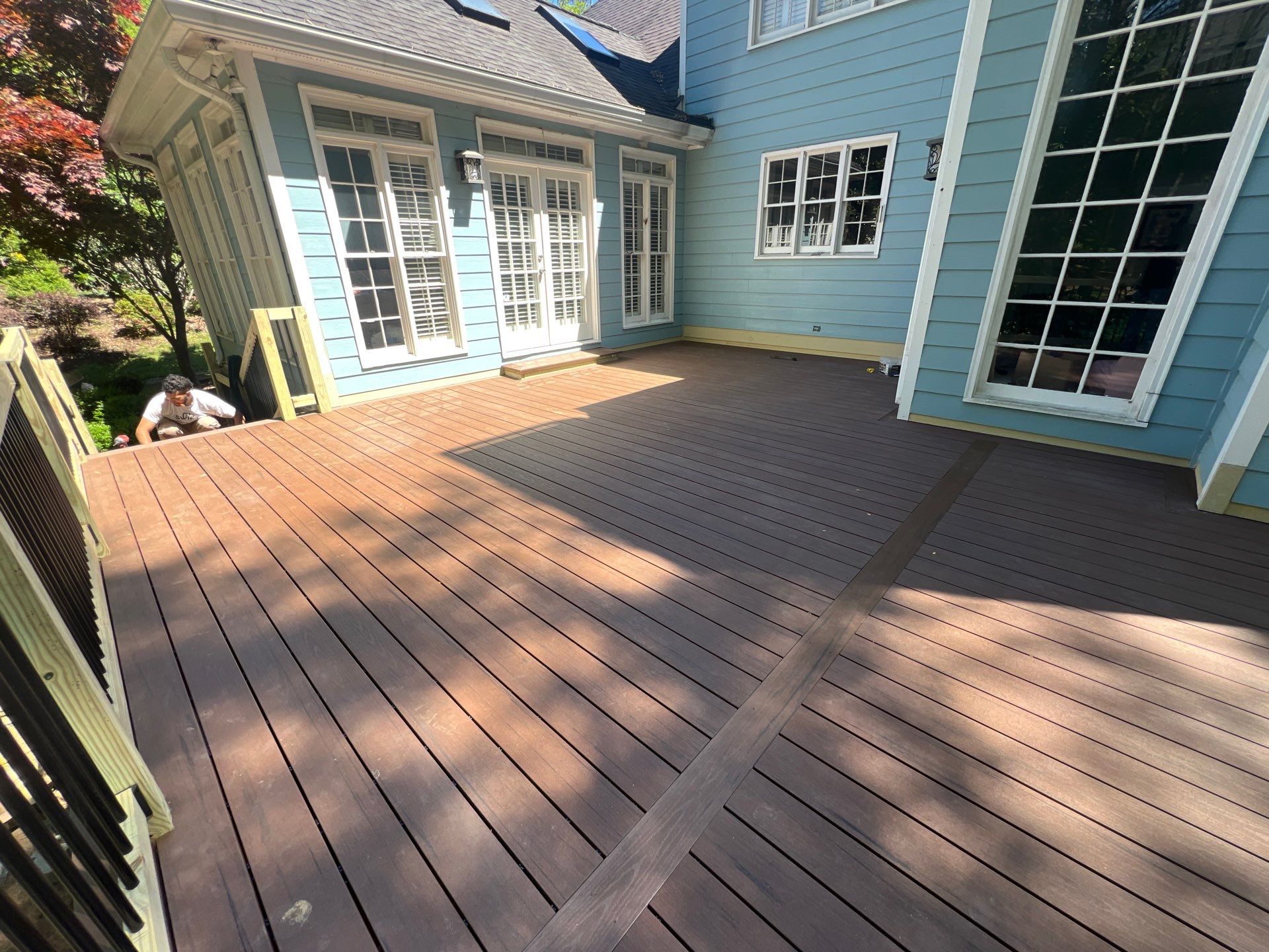 Custom Elevated Composite Deck Installation in Marietta by Swift Home Renovations