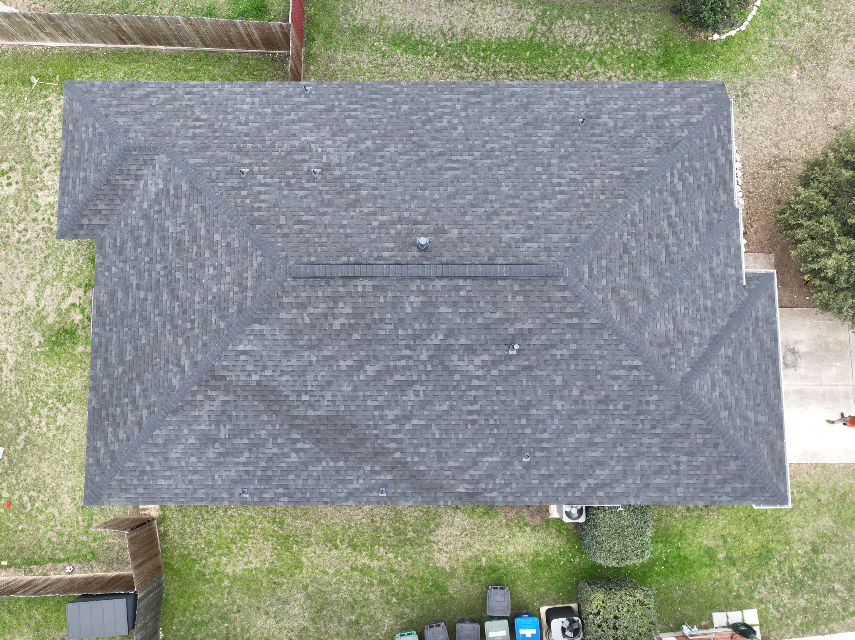 Residential Roof Replacement using 30 Year Laminate Shingles with High Profile Ridge by Premier Roofing and Contracting