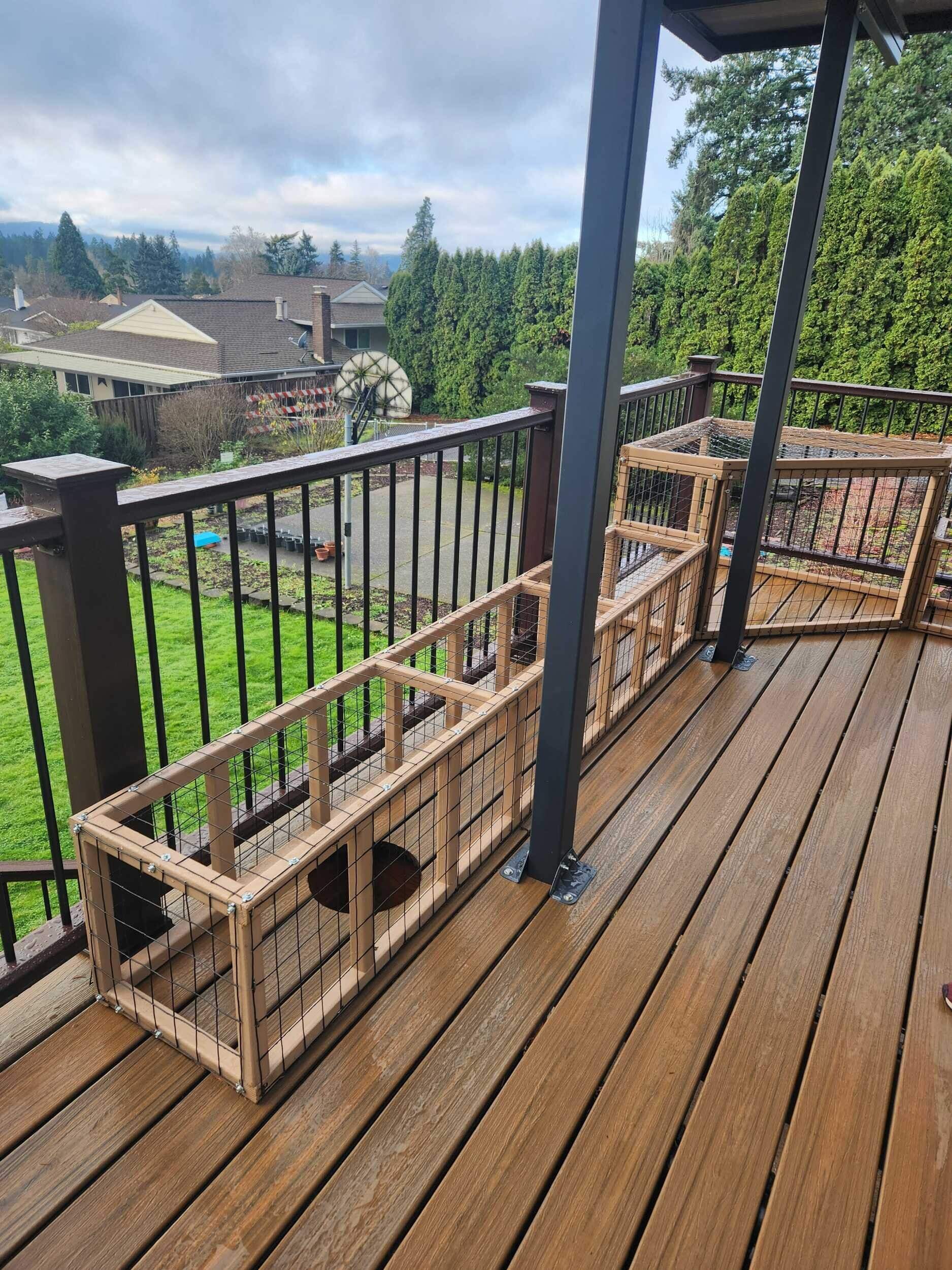 Tigard Exterior Renovation Featuring Composite Deck and Custom Catio by American Made Construction