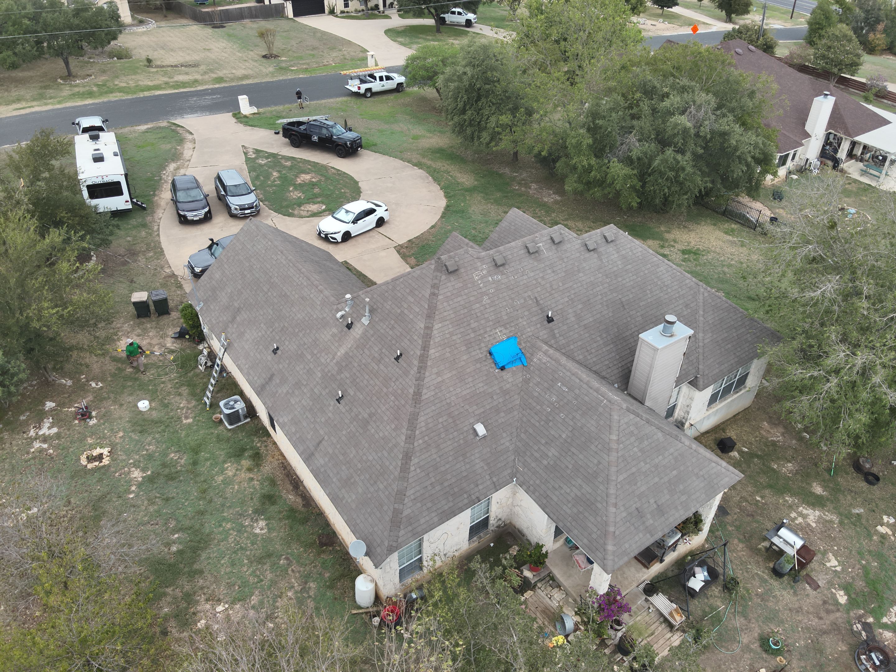 Residential Roof Replacement using GAF - HDZ - Charcoal by Action Exteriors Austin