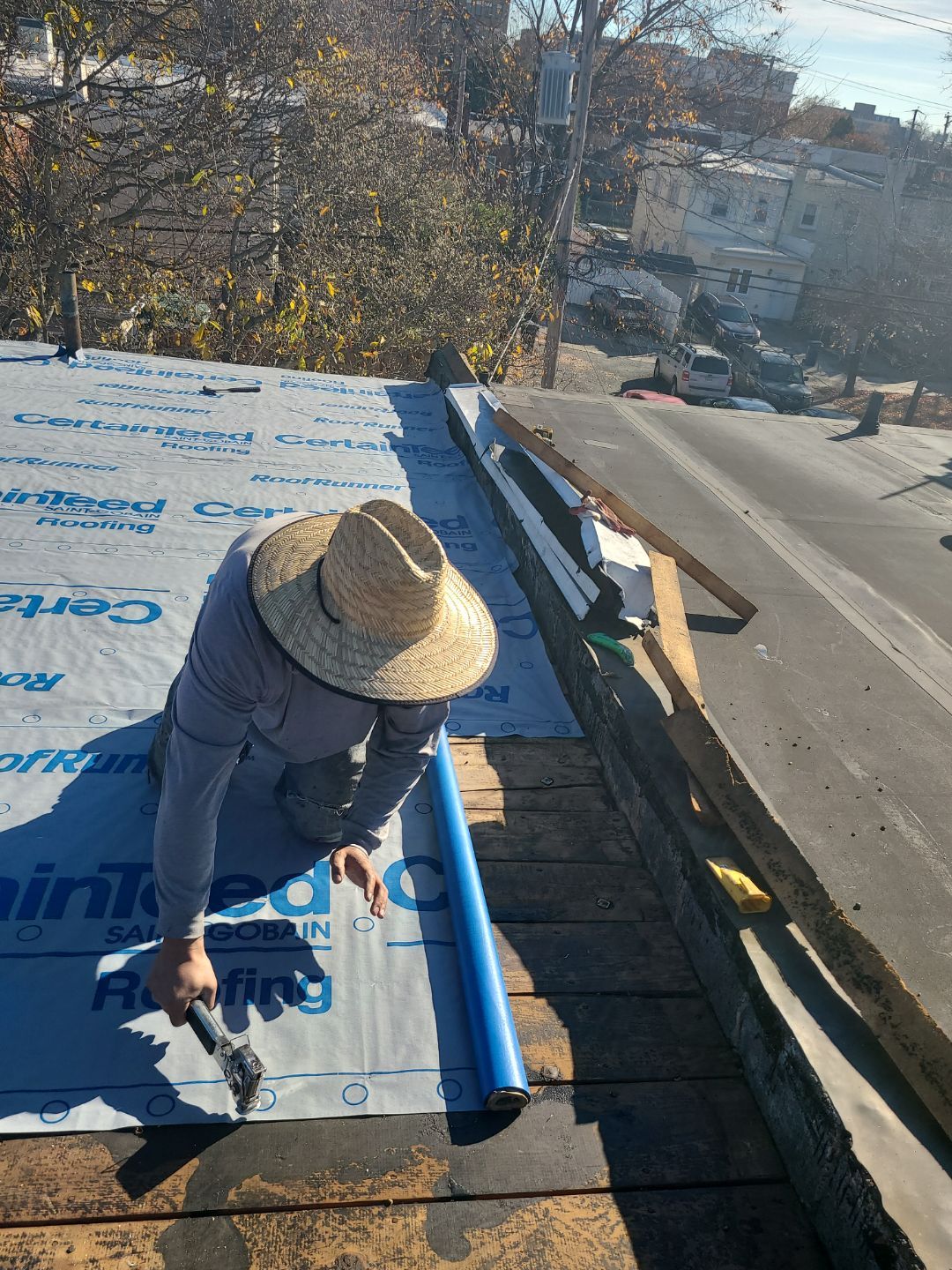 Alexandria: Residential Flat Roof Replacement with Mule Hide TPO Membrane by RM Banning, Inc.