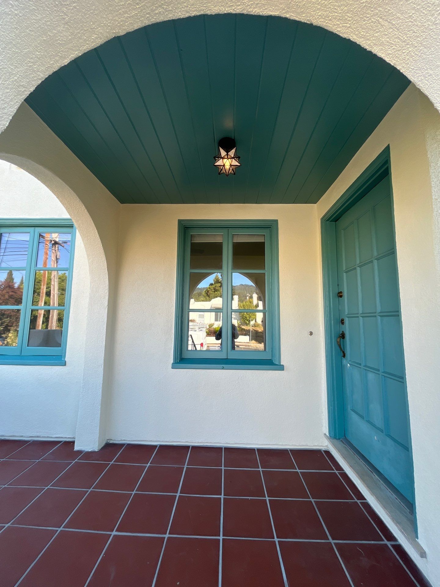 Exterior Transformation with Fresh Stucco and elastomeric system for waterproofing by Herrera’s Bay Area Painting inc.