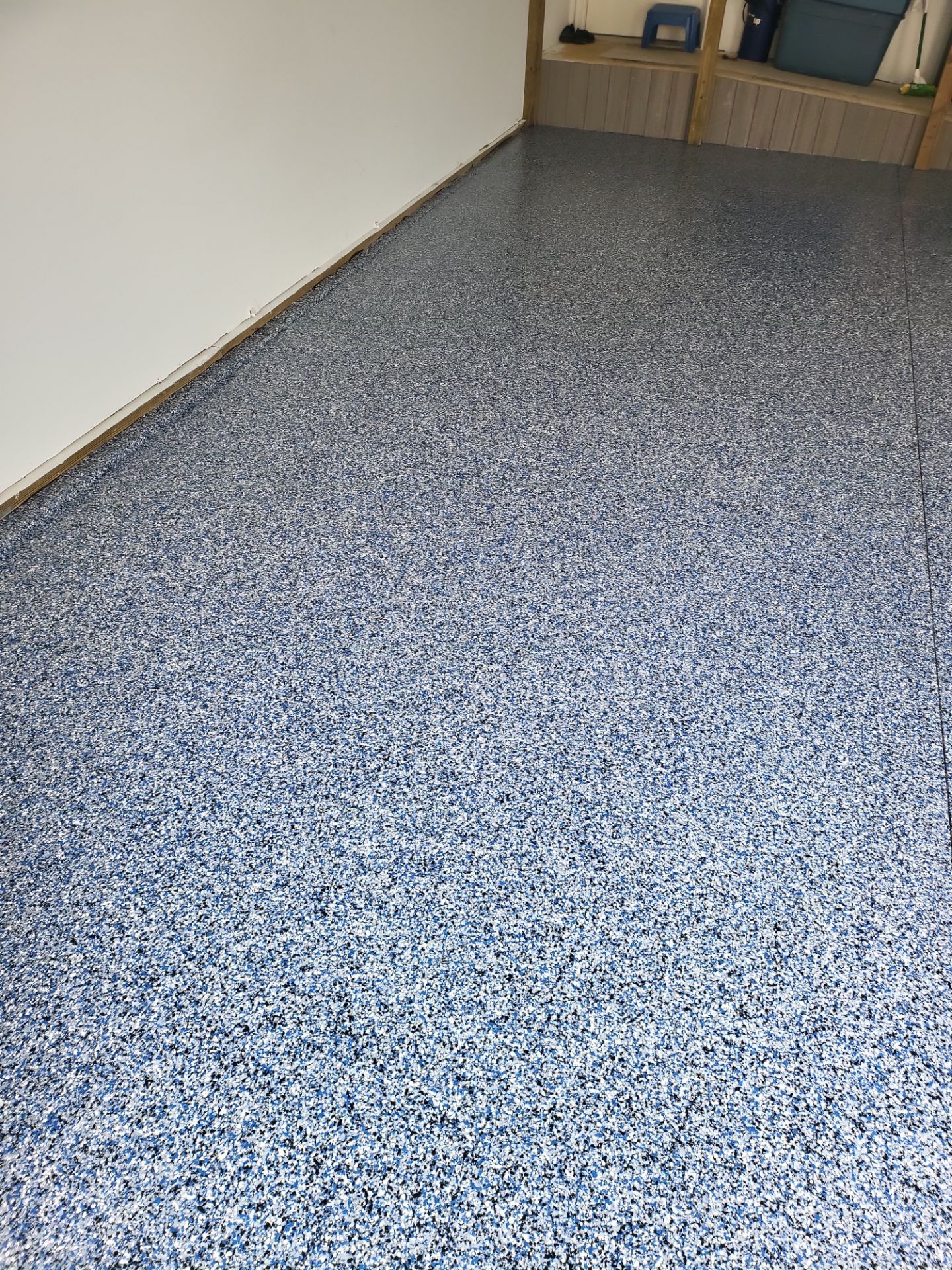 Orbit Flake Garage Floor  by Level 10 Coatings