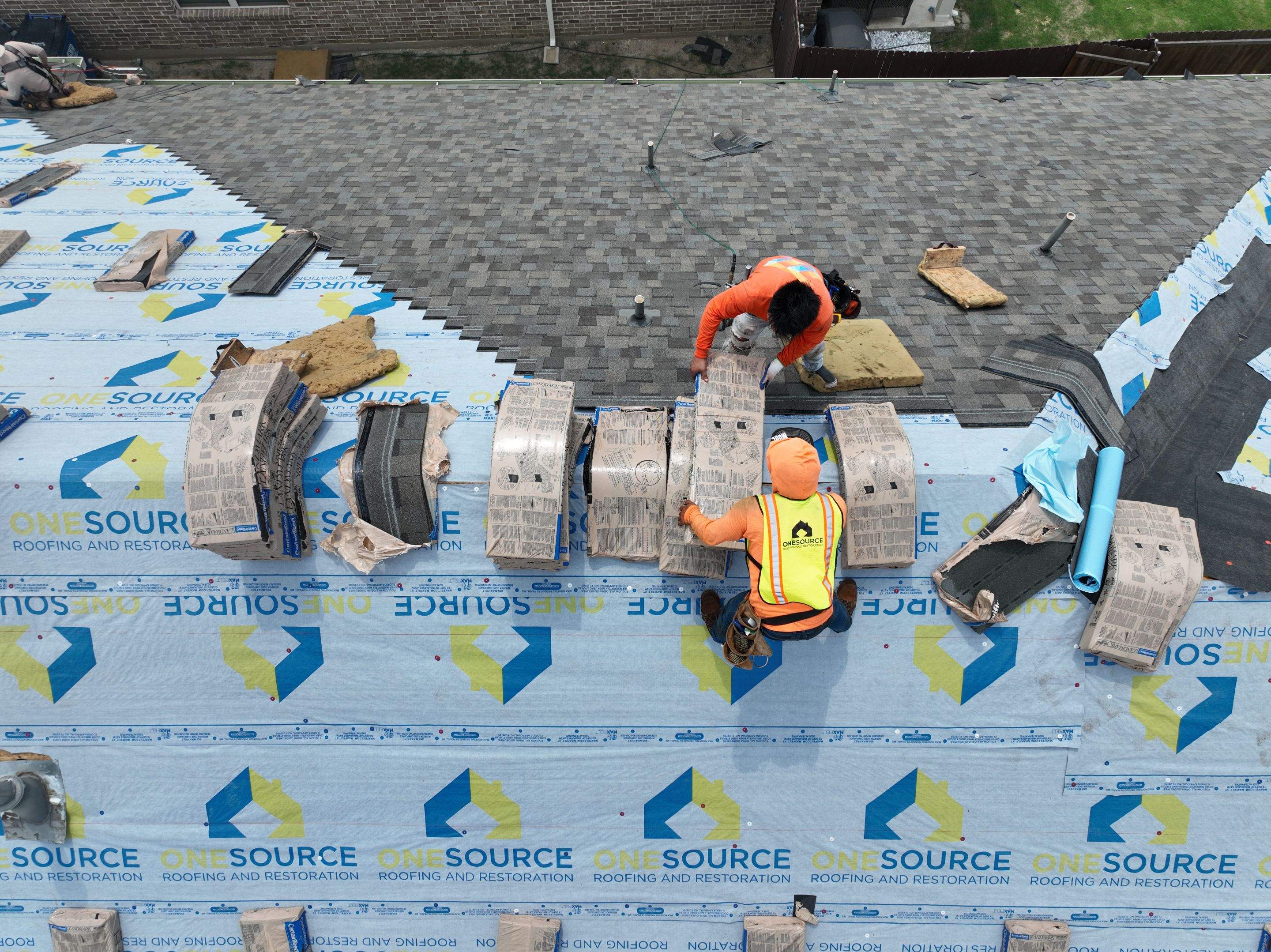 Residential Roofing Installation using CertainTeed Landmark MaxDef Weathered Wood by OneSource Roofing and Restoration