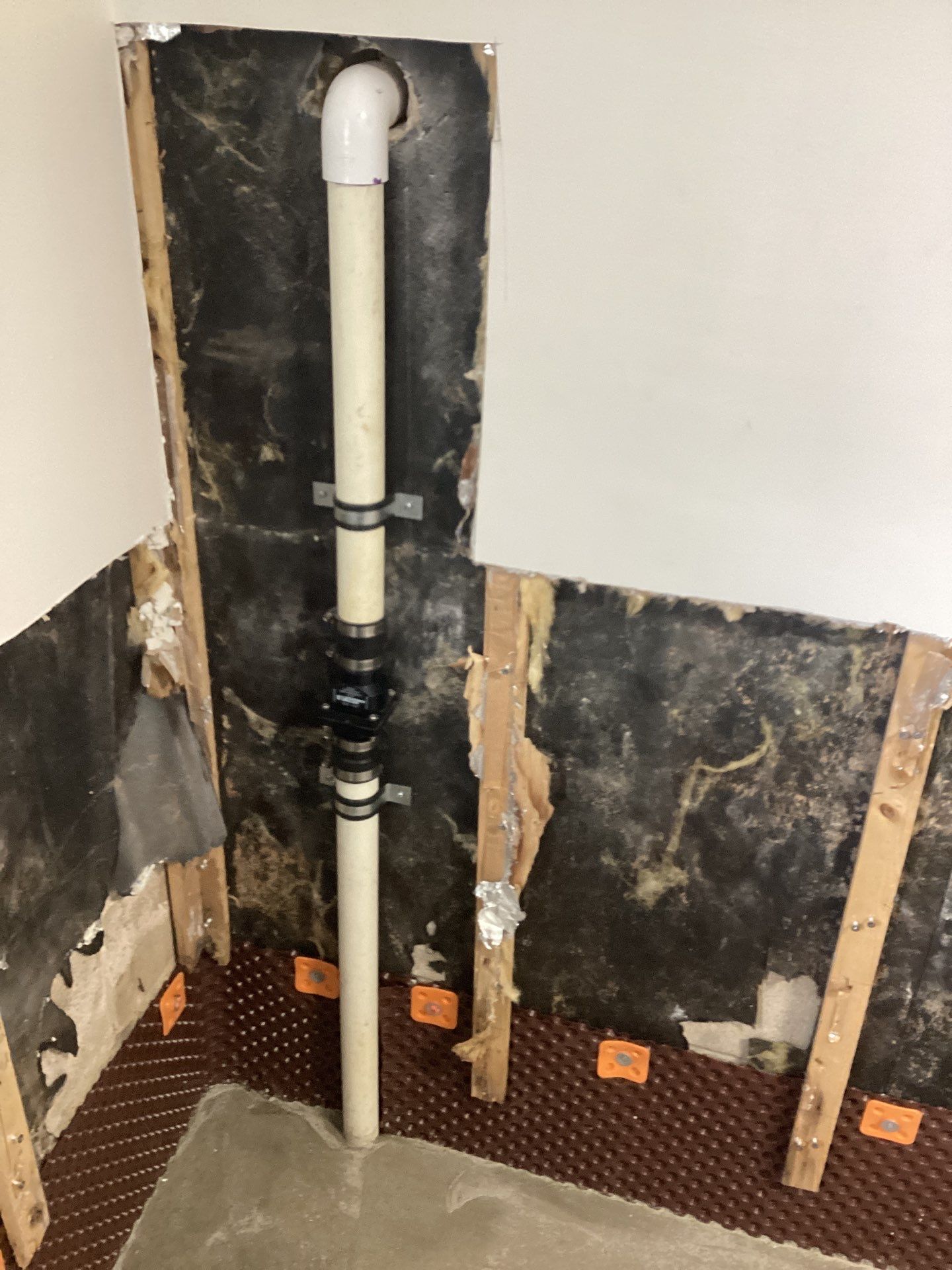 French Drain using pipes by Stone Waterproofing