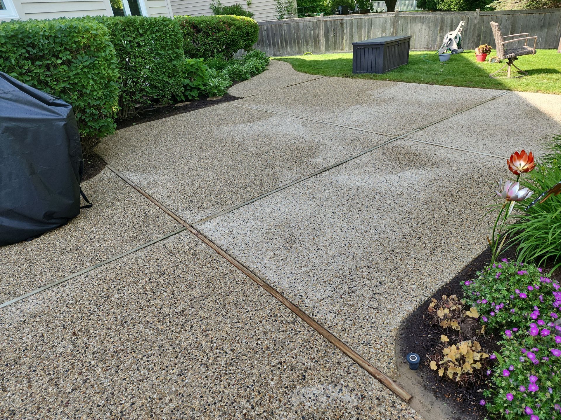 Aggregate concrete cleaning by Northern Power Washing LLC.