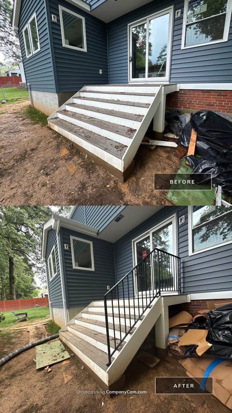 Traditional Steel Picket Guardrails – Residential Exterior – Gaithersburg, MD by Capitol Iron Works