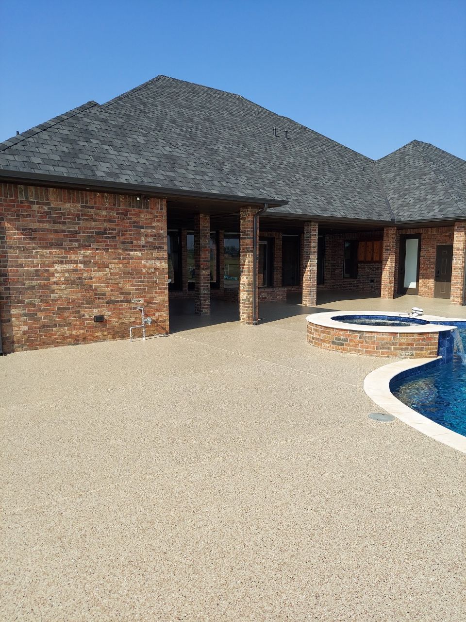 Patio & Pool Deck Coating with Pecan by Copperhead Coatings