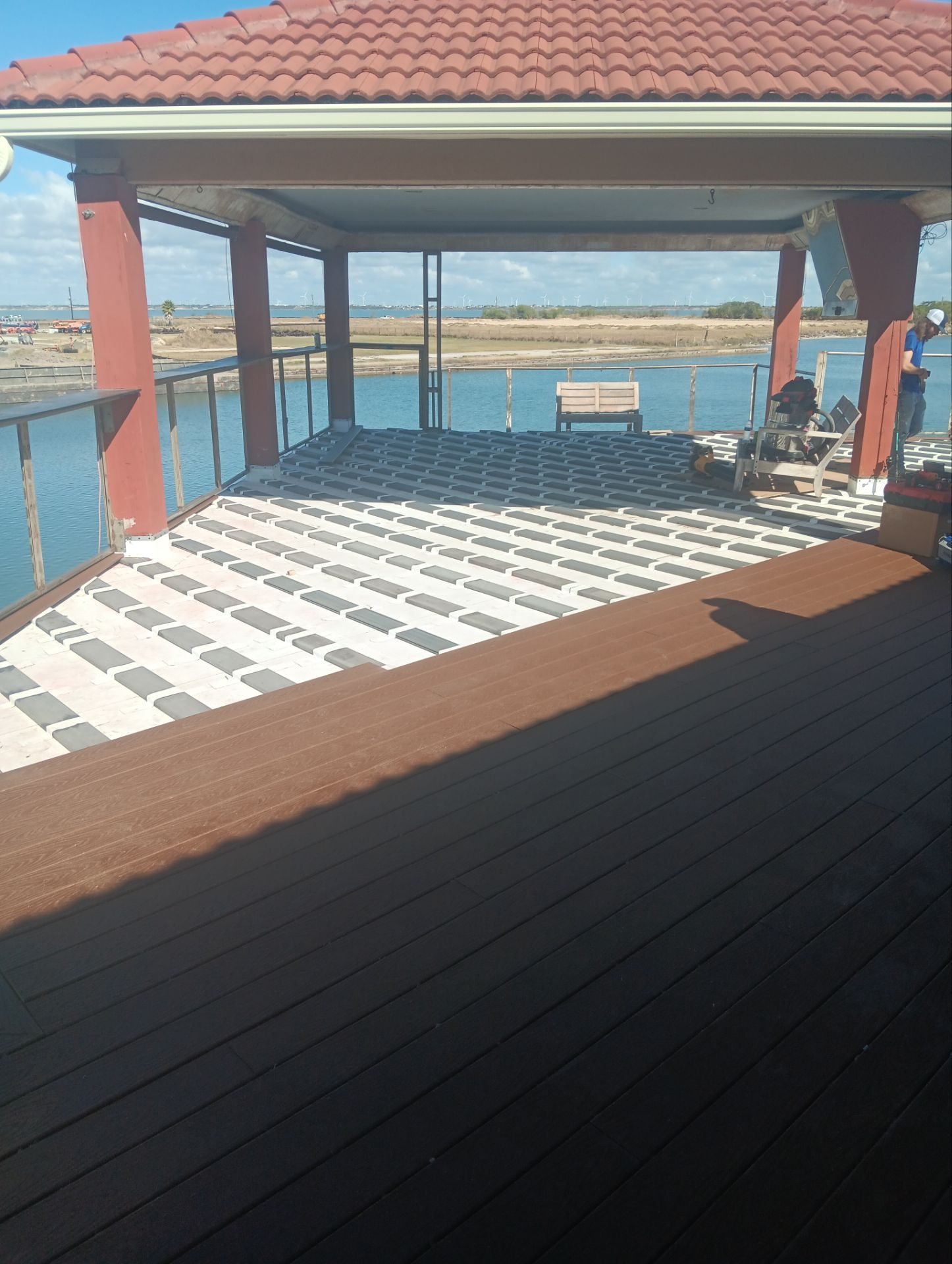 Walk Out Patio Cover by Bayfront Roofing and Construction