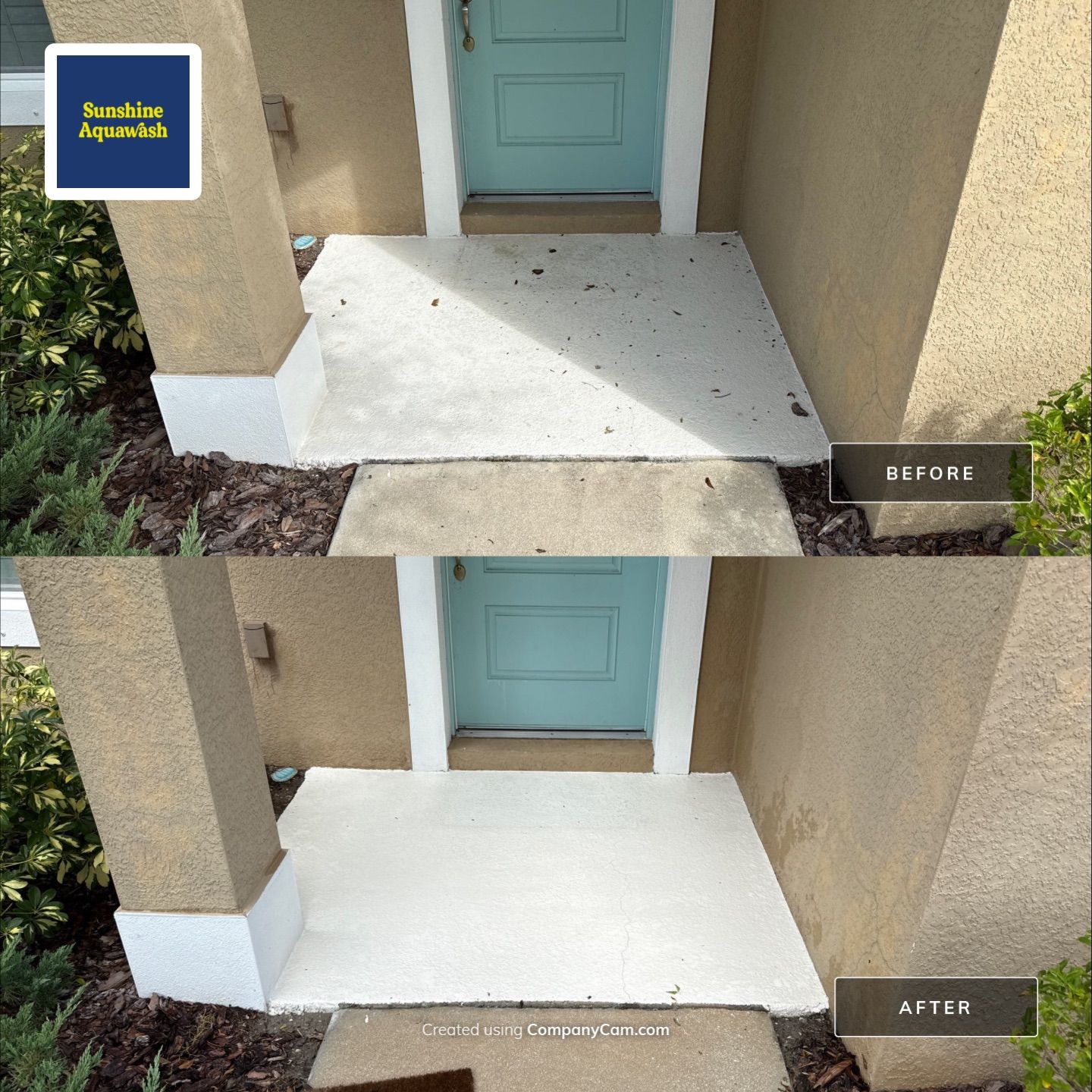 Driveway, Sidewalk & Lanai Cleaning Transformation | Forest Creek Parrish, FL by Sunshine AquaWash