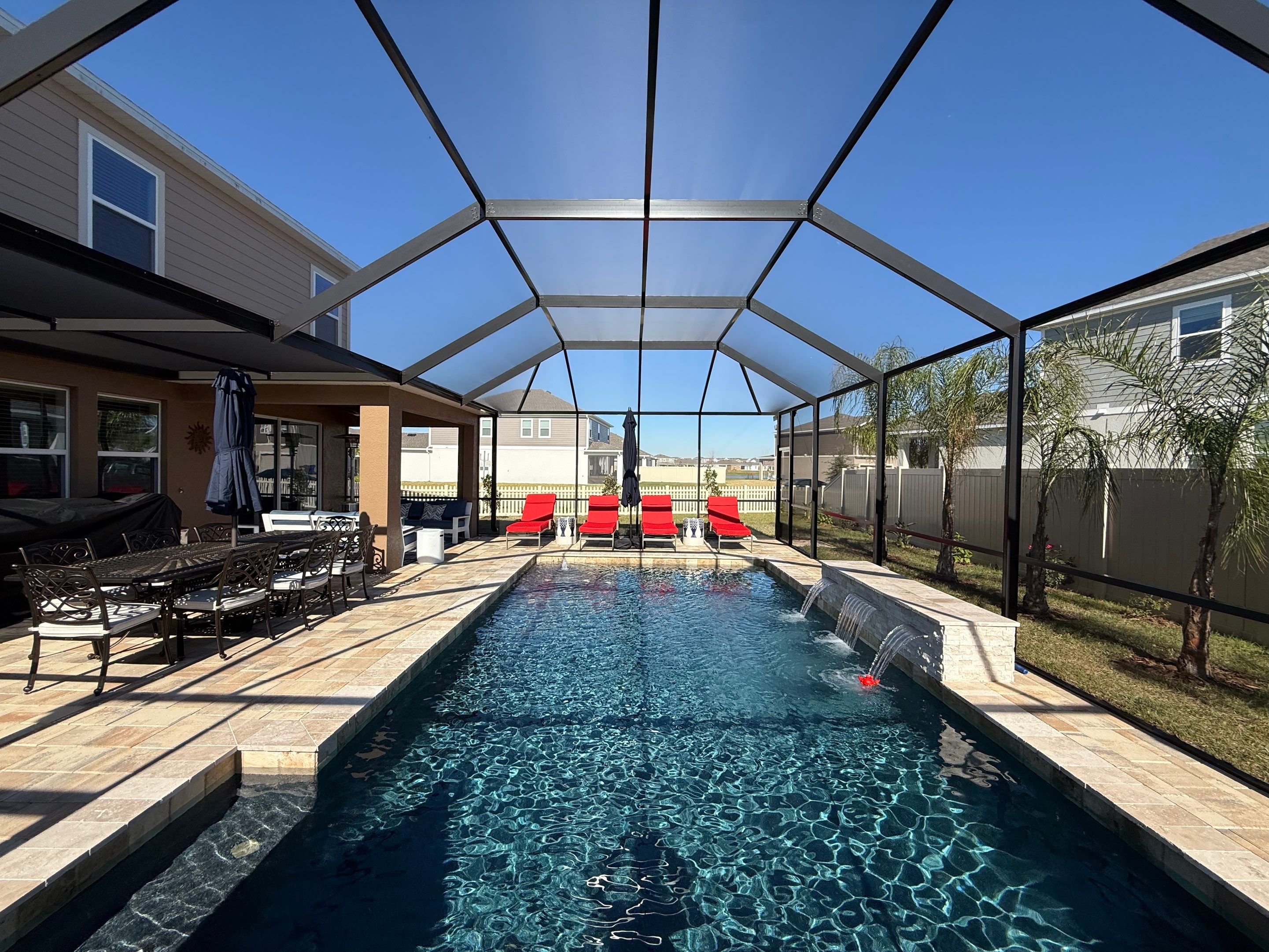 New pool enclosure by Courtesy screening