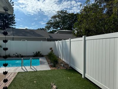 Vinyl Fence Installation using 6Ft White Vinyl Privacy Fence