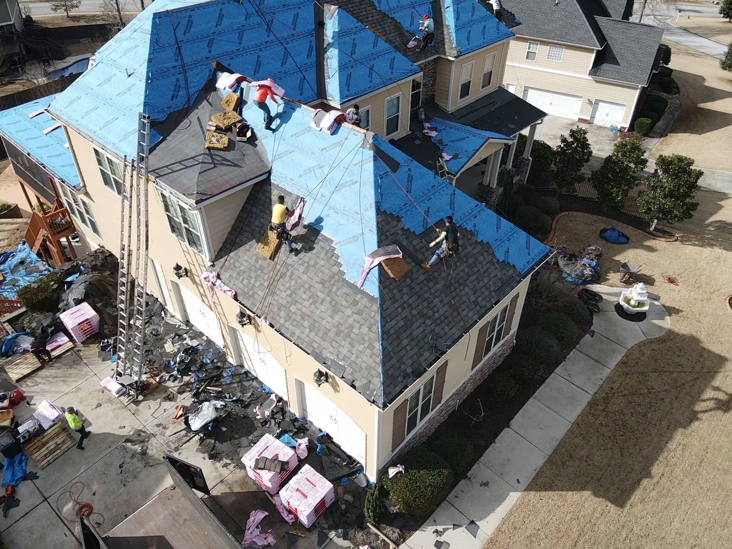 Residential Roofing Installation using Owens Corning by Inspector Roofing and Restoration