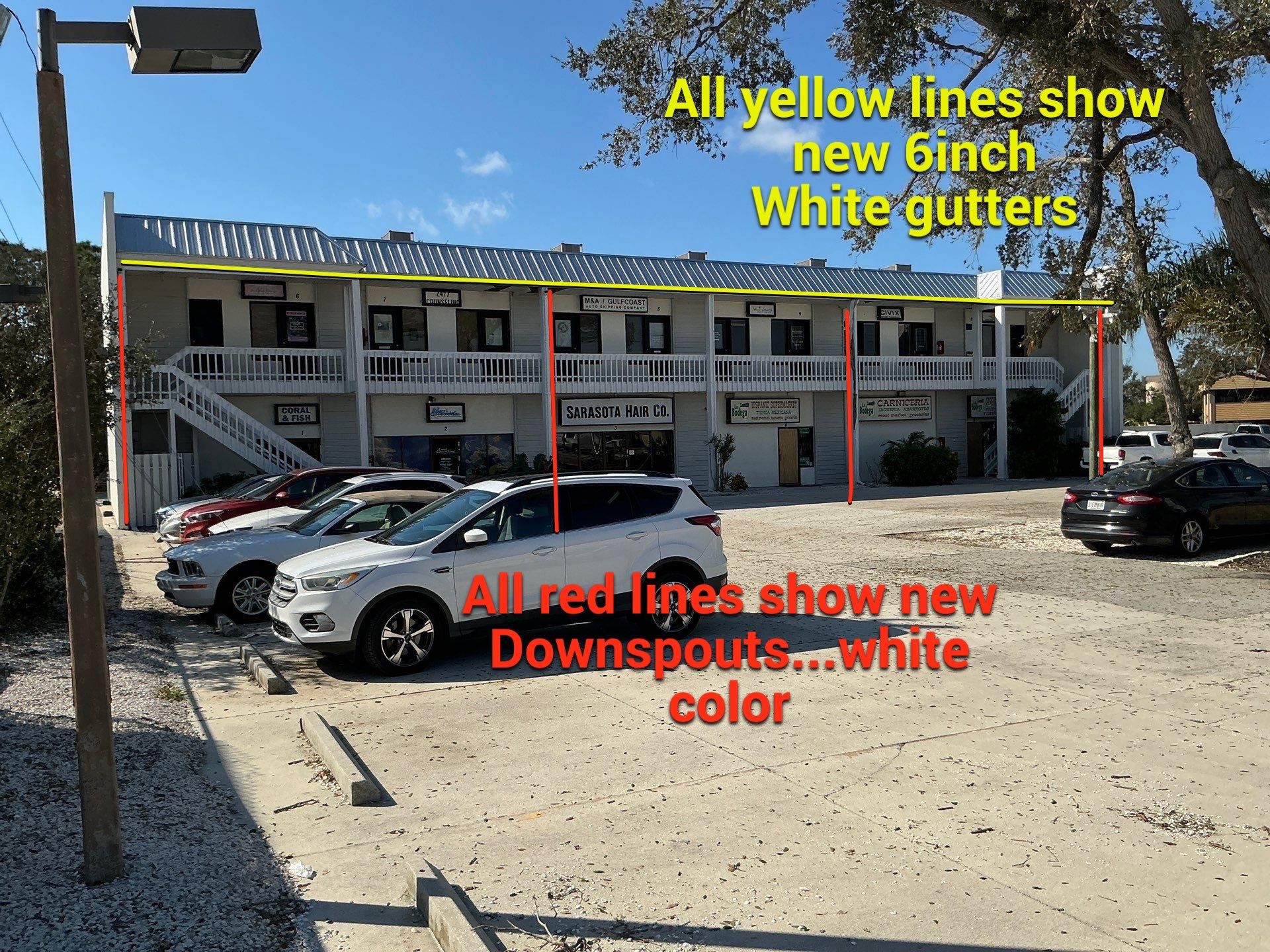 Downspout Installation and Alignment in Sarasota FL by Gutter Professors