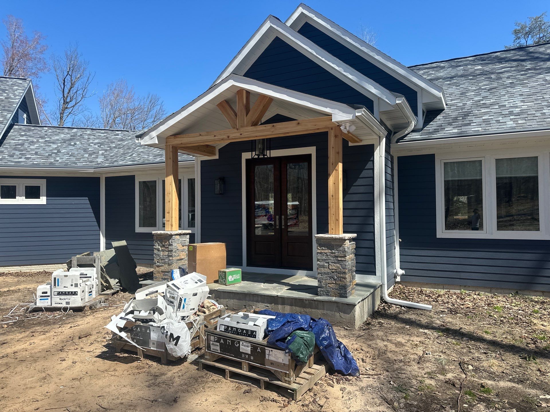 Gutter Helmet and Underdecking Installation for Alden Lakefront Home by Rainbow Seamless Systems