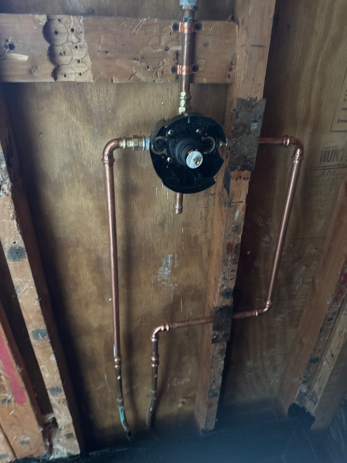 Installing Water Pipe for Shower by Us Plumbing