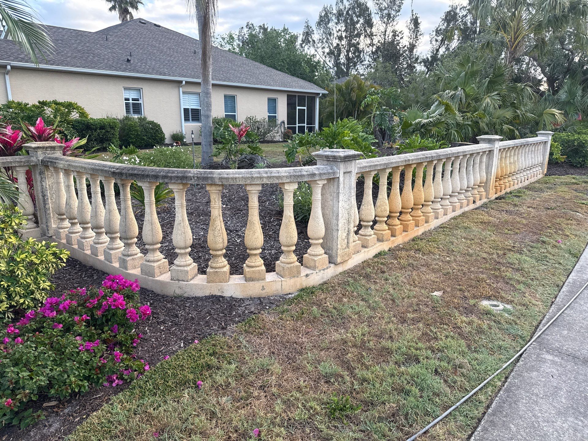Decorative Wall & Entrance Sign Cleaning | Timberly Community | Parrish, FL by Sunshine AquaWash