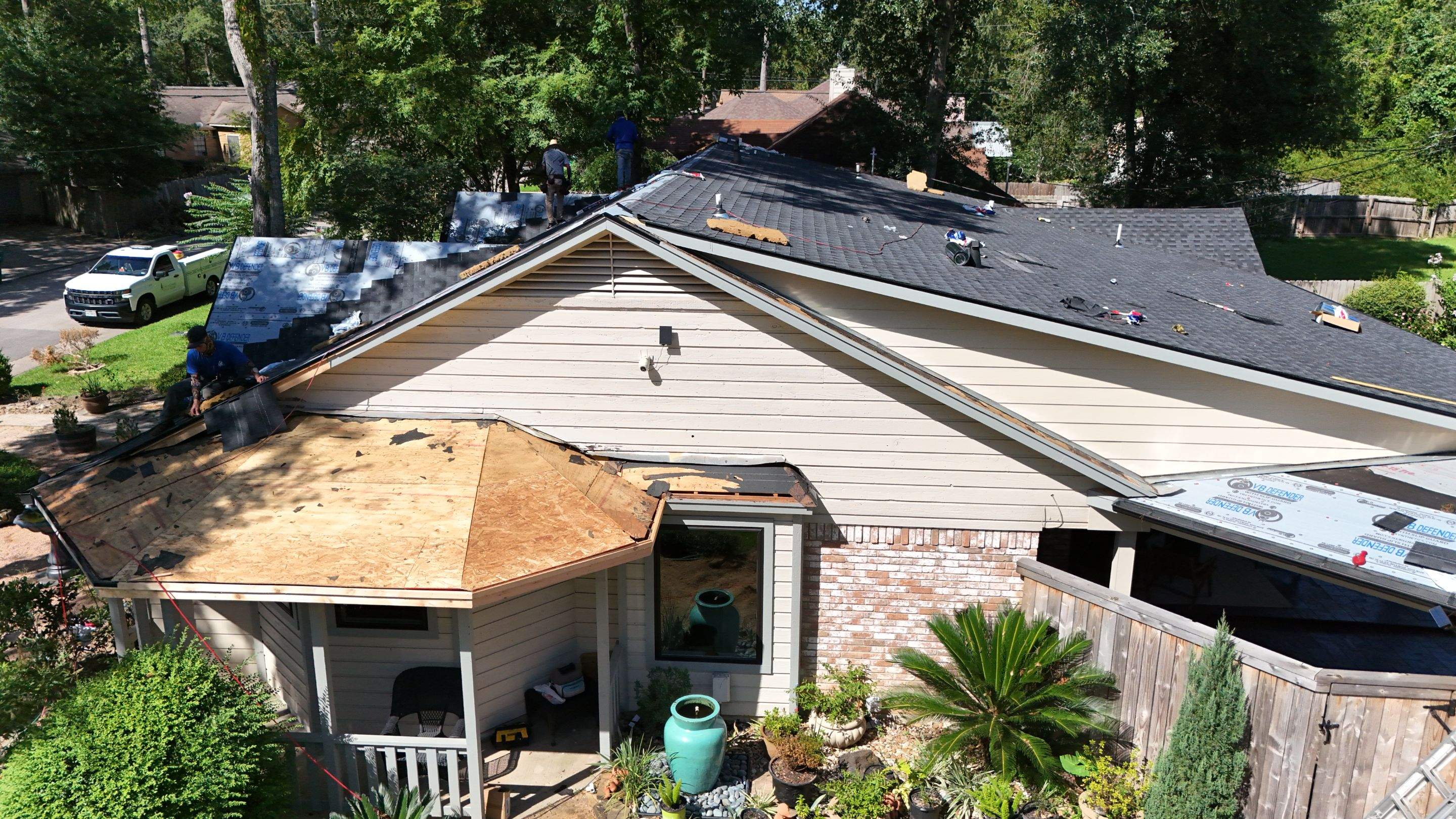 Roof Replacement with Fascia & Soffit Repairs — Conroe, TX by PL Roofing & SB Roofing, LLC.