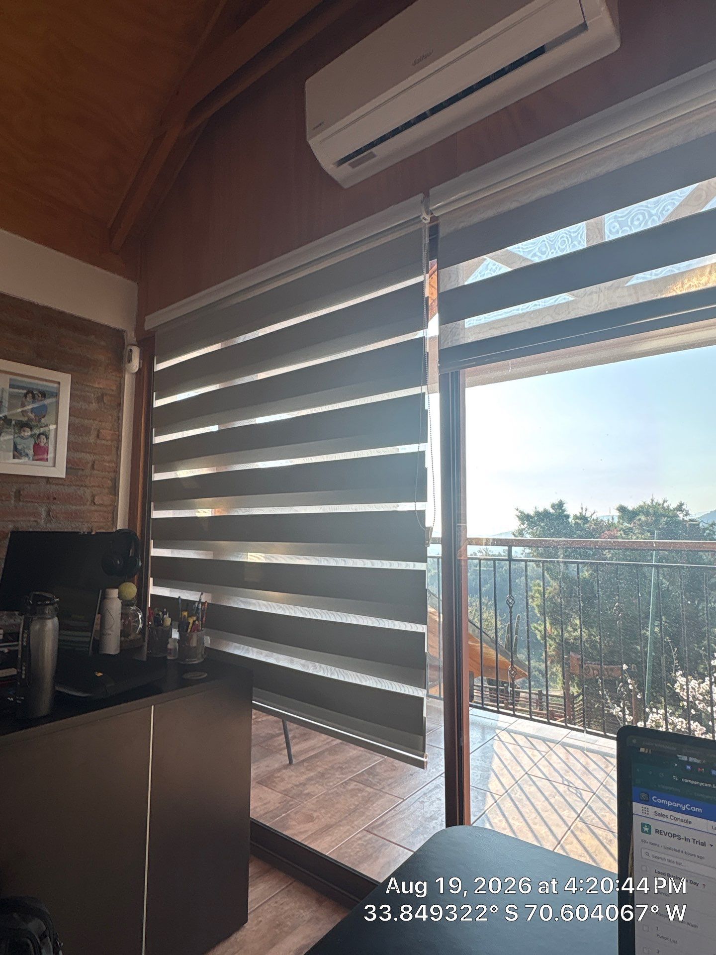 Custom Zebra Blind and Mini-Split AC Installation in Paine by CompanyCam Sales Demo