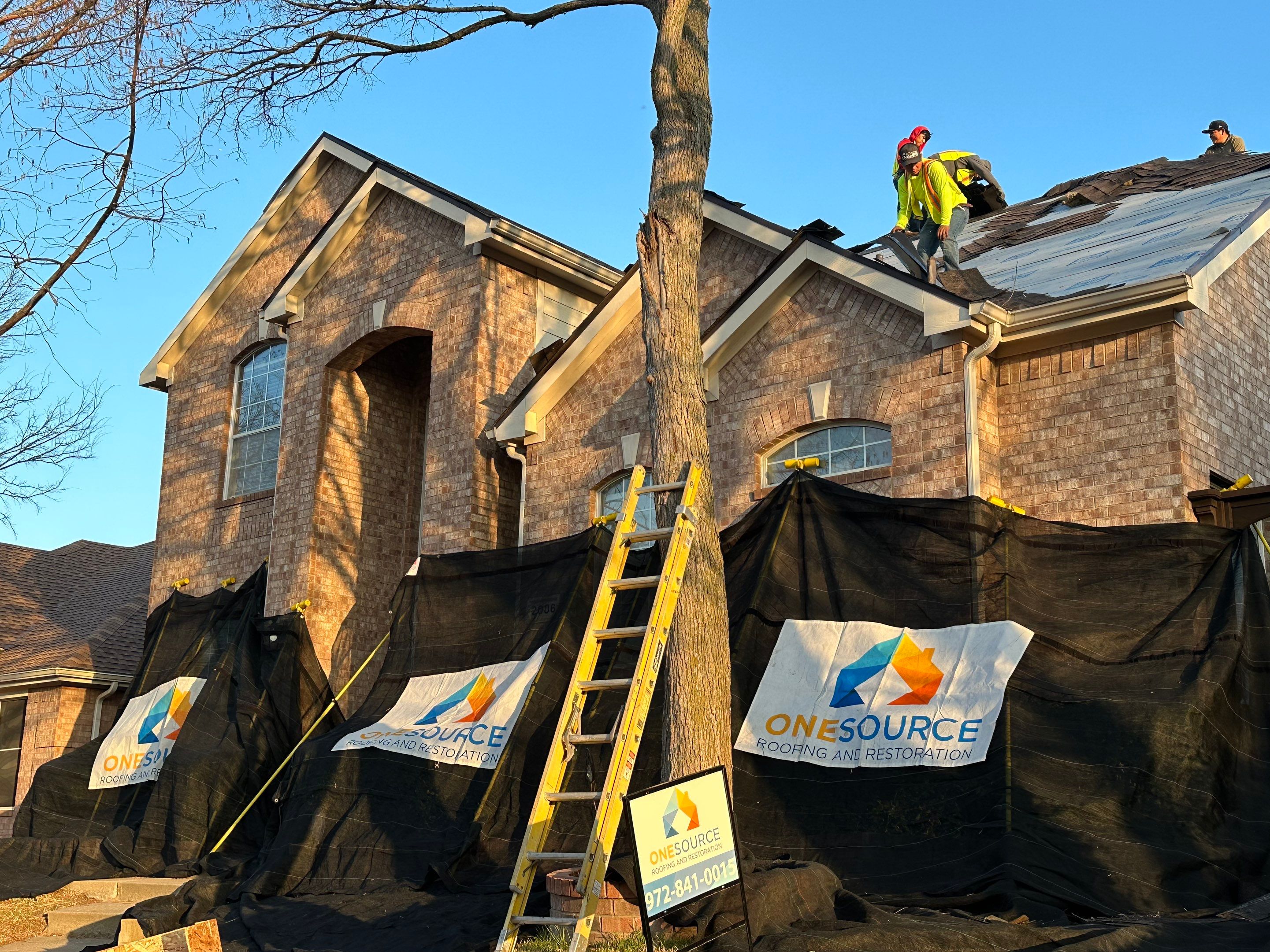 Residential Roofing Installation using CertainTeed Landmark MaxDef Weathered Wood by OneSource Roofing and Restoration