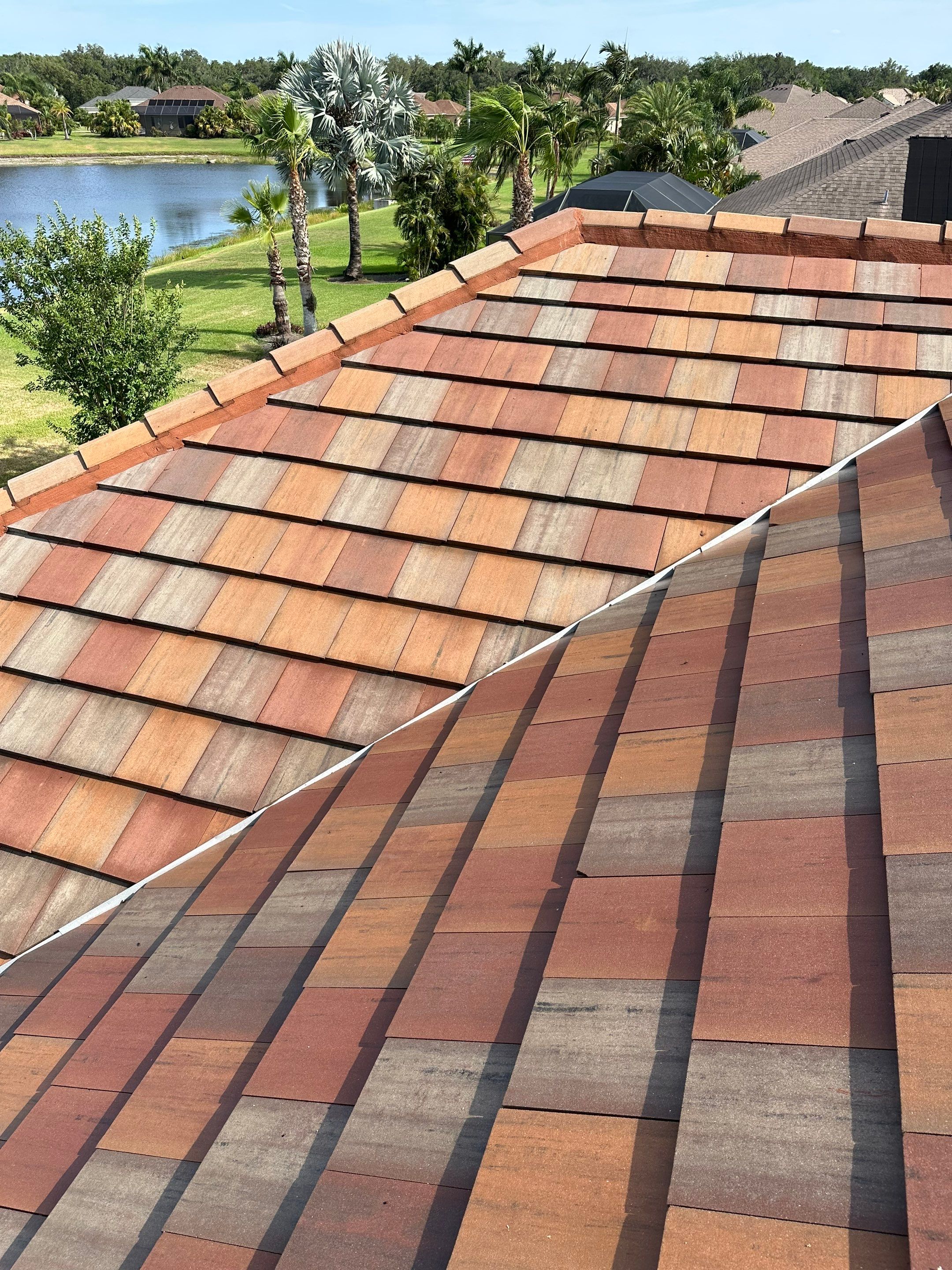 🏡 Tile Roof Cleaning – Gamble Creek Estates, Parrish, FL by Sunshine AquaWash