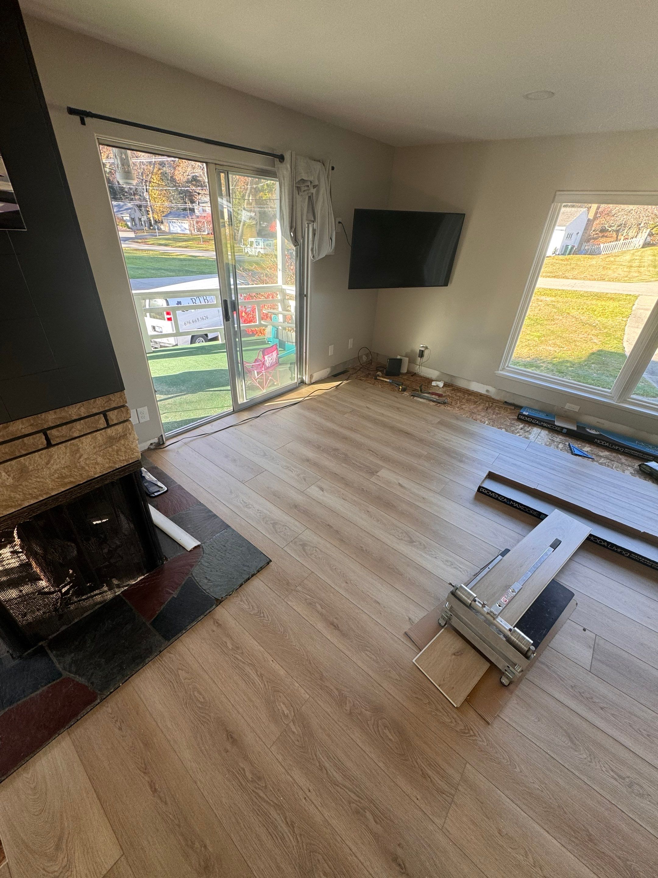 Before & After with Provenza "Road Trip" LVP by RTBaldwin Hardwood Floors