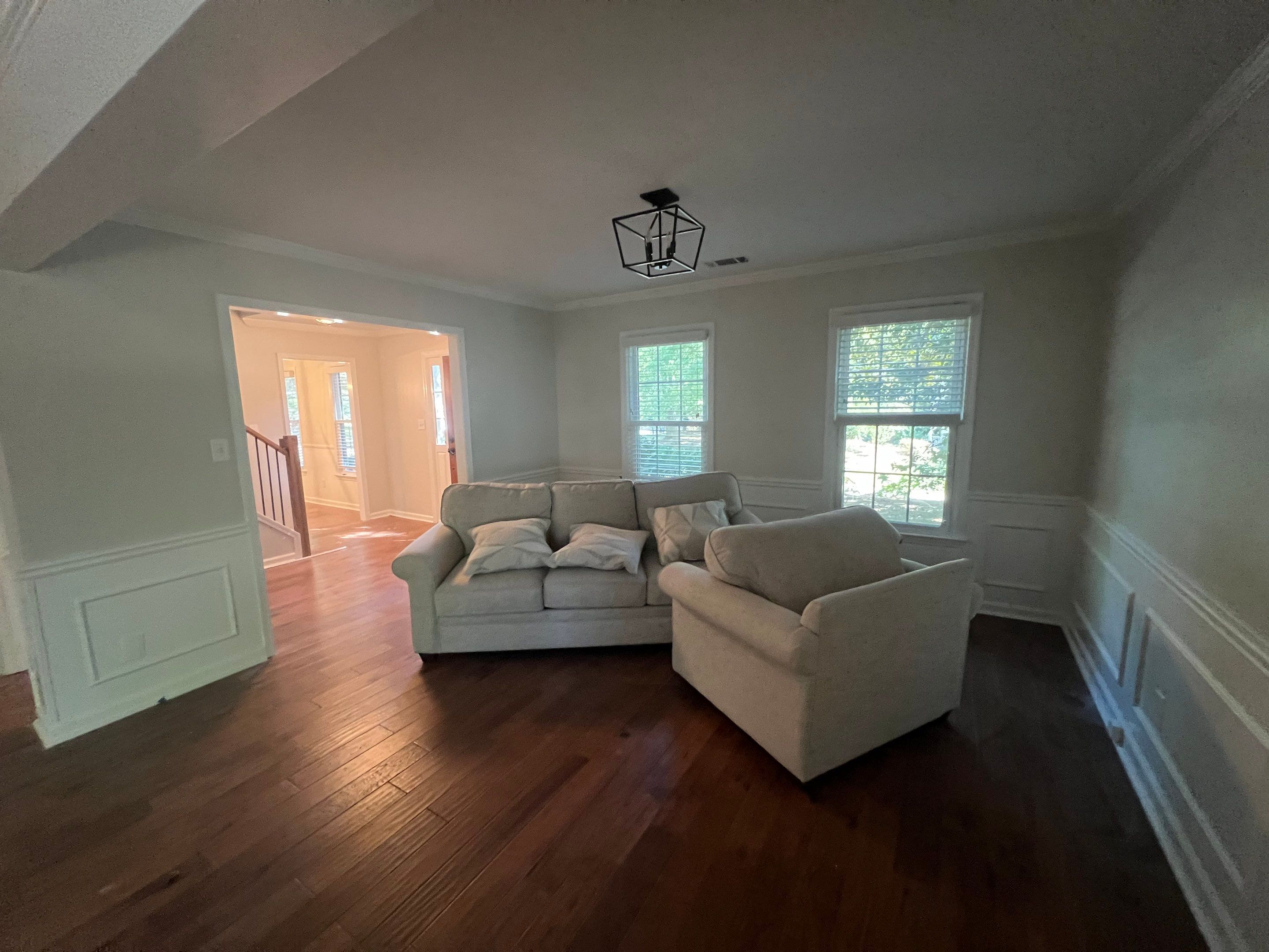 Dark Hardwood Floor Installation and Interior Painting in Marietta by Swift Home Renovations