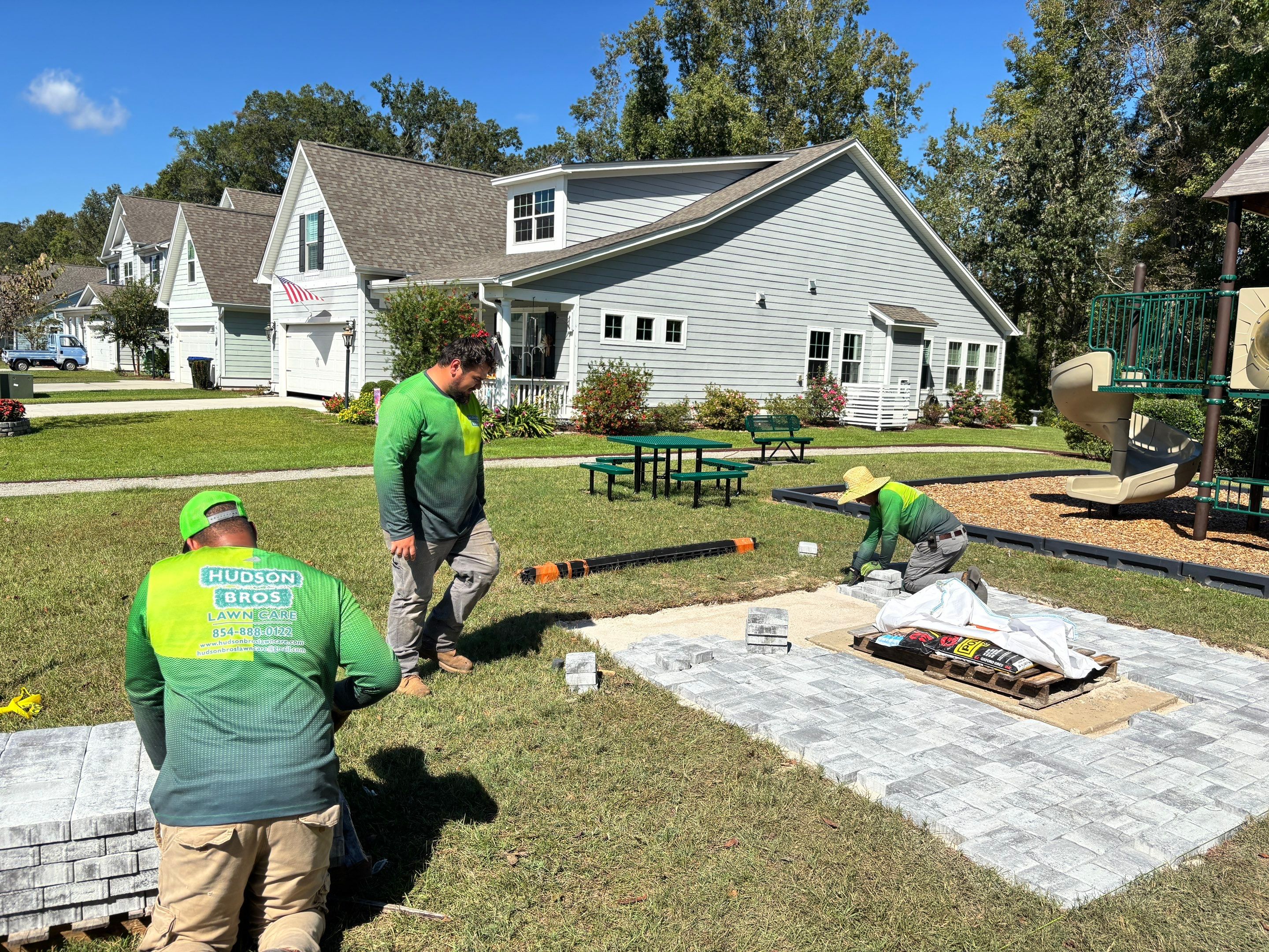 Paver Installation Project in Highland Park - Summerville, SC by Hudson Bros Lawn Care LLC