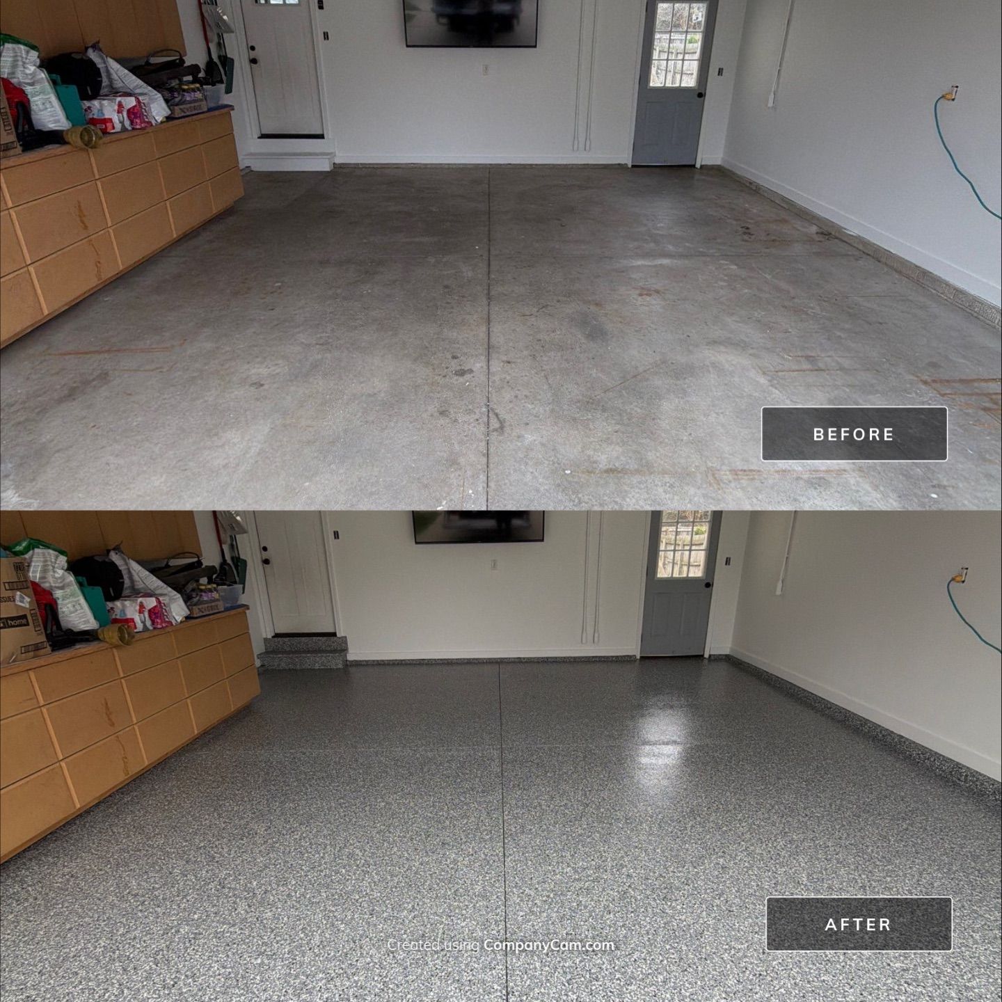 Indianola Garage Transformation by Revival Concrete Coatings