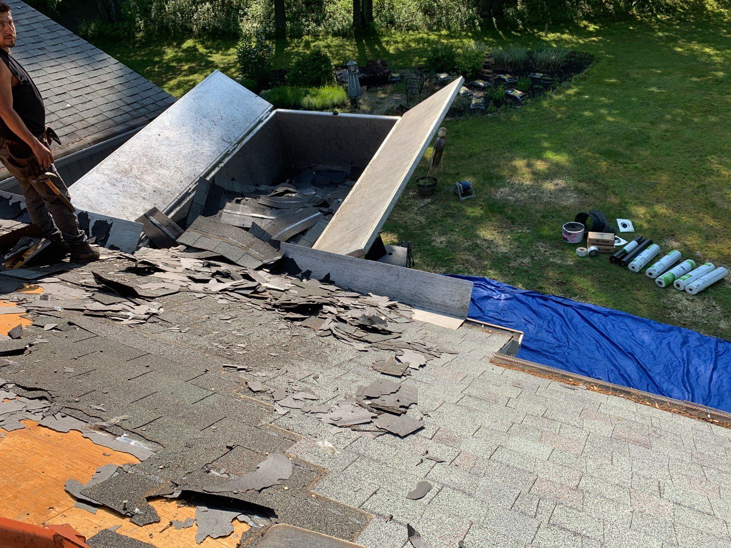 Residential Roofing Installation using Owens Corning Duration Brownwood by A Plus Exterior