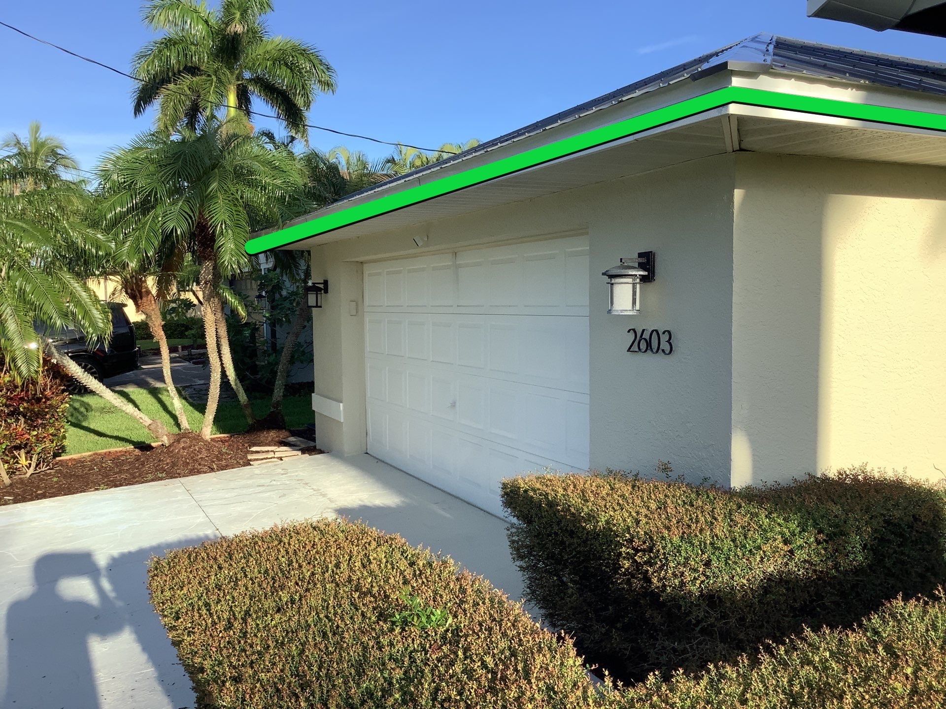 Downspout Installation using 3X4 Elbow Downspout in Cape Coral by Gutter Professors