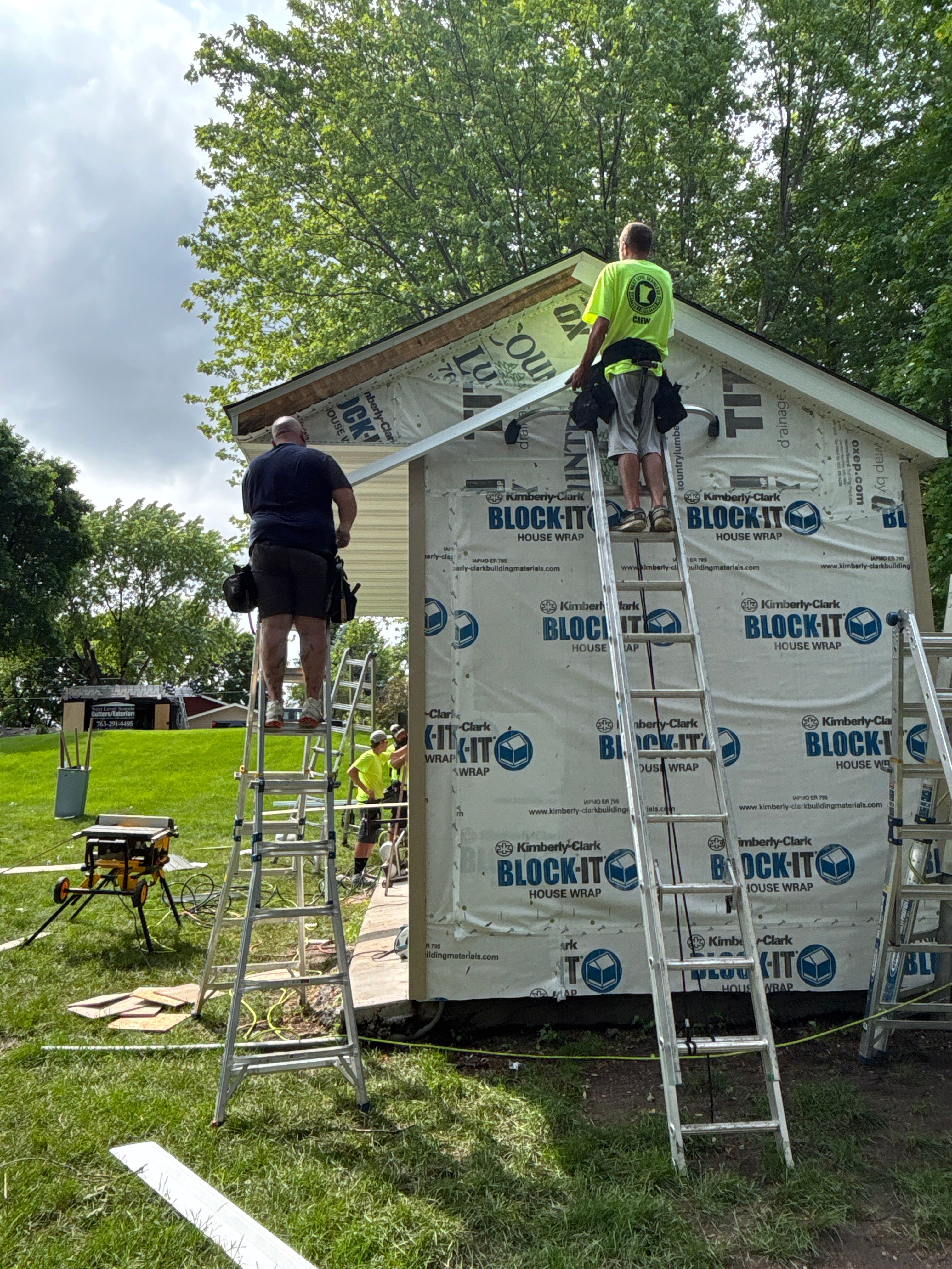 Roofing, Siding & Gutters on Shed Makeover by Next Level Seamless Gutters / Exteriors Inc.