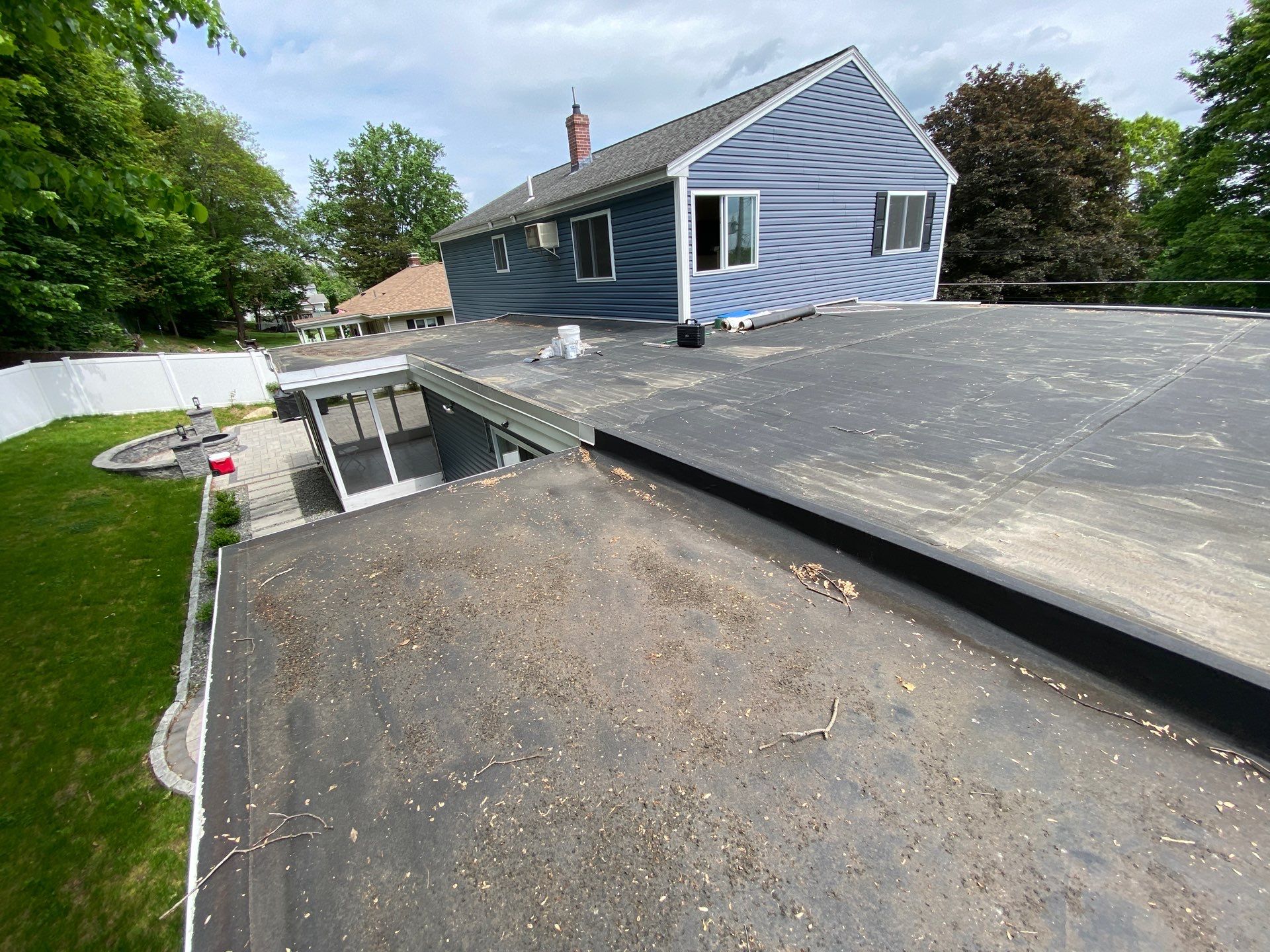 EPDM Flat Roof Installation + Seamless Gutter Upgrade by Mighty Dog Roofing of Greater Middlesex County
