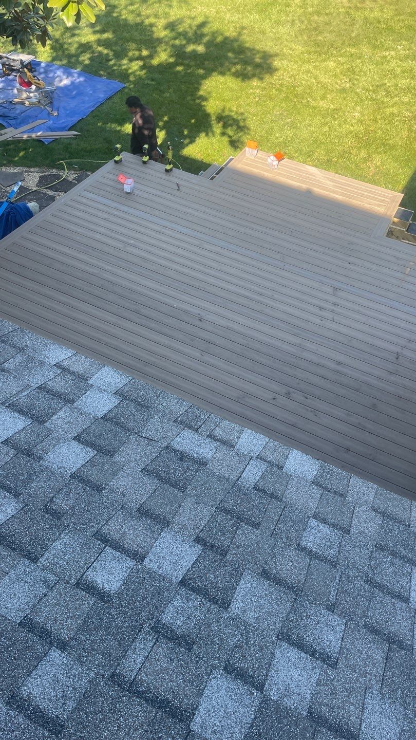 Deck Resurface with an add on roof in Princenton by deck guardian