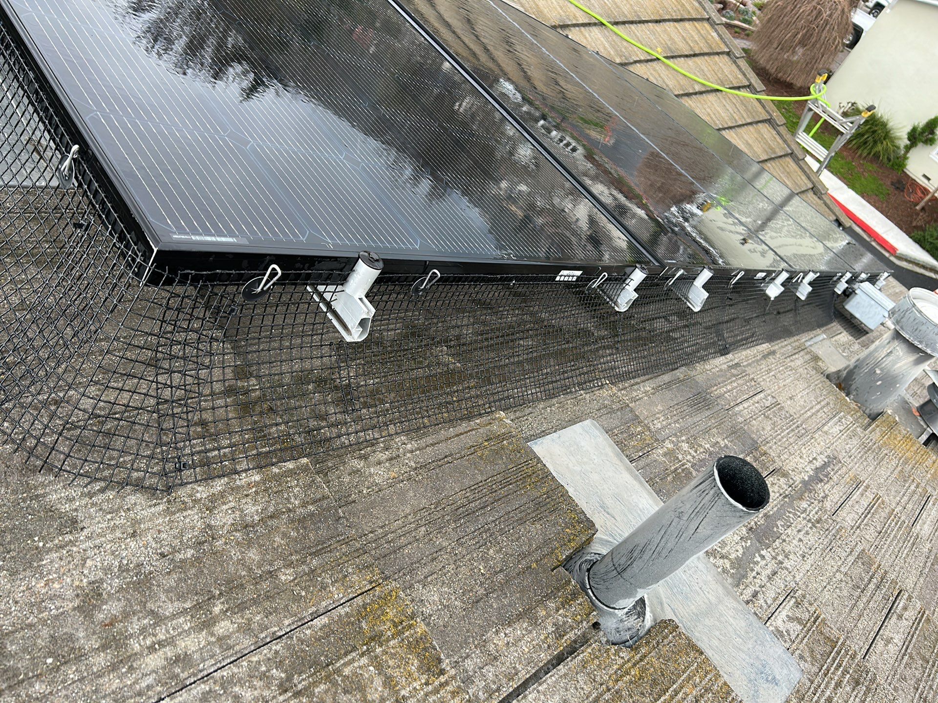 Solar Panel Bird Proofing using Critter Guard Mesh-Flat tile by All One Solar Shine