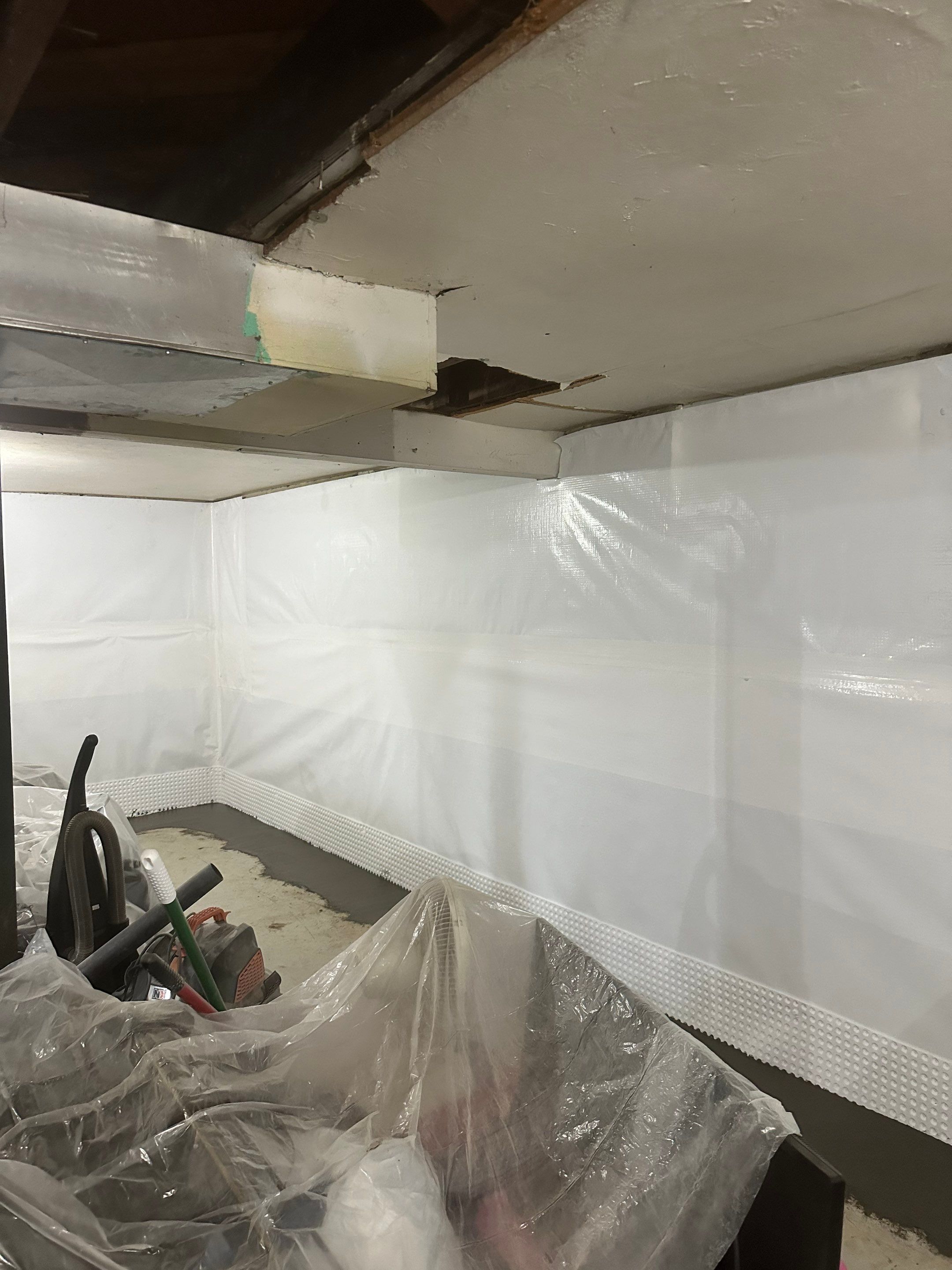 Basement Waterprooring With Vapor Barrier by ACE Waterproofing & Basement Solutions