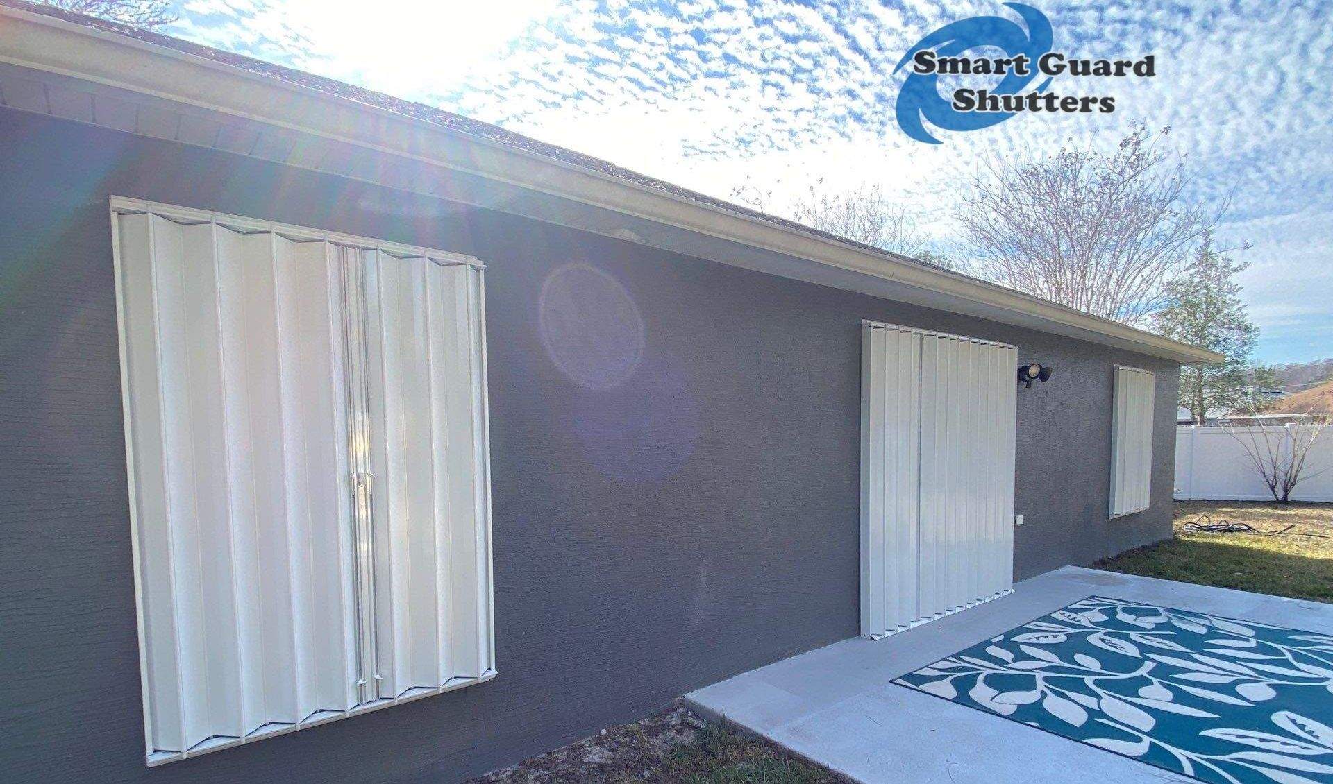 Hurricane Protection in White by Smart Guard Shutters