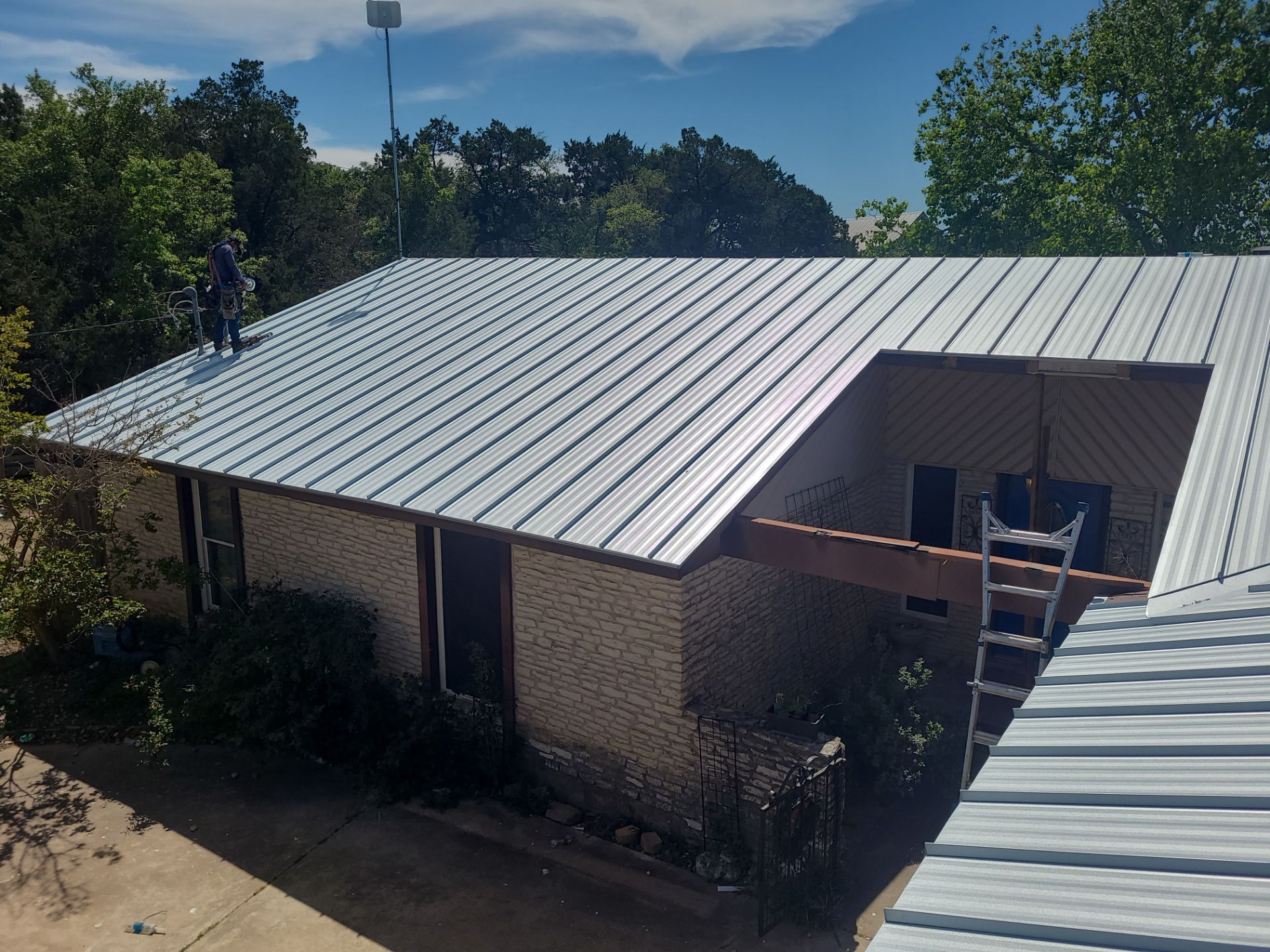 Galvalume Standing Seam offers a 45-year finish warranty! by Oakwood Roofing and Construction, LLC