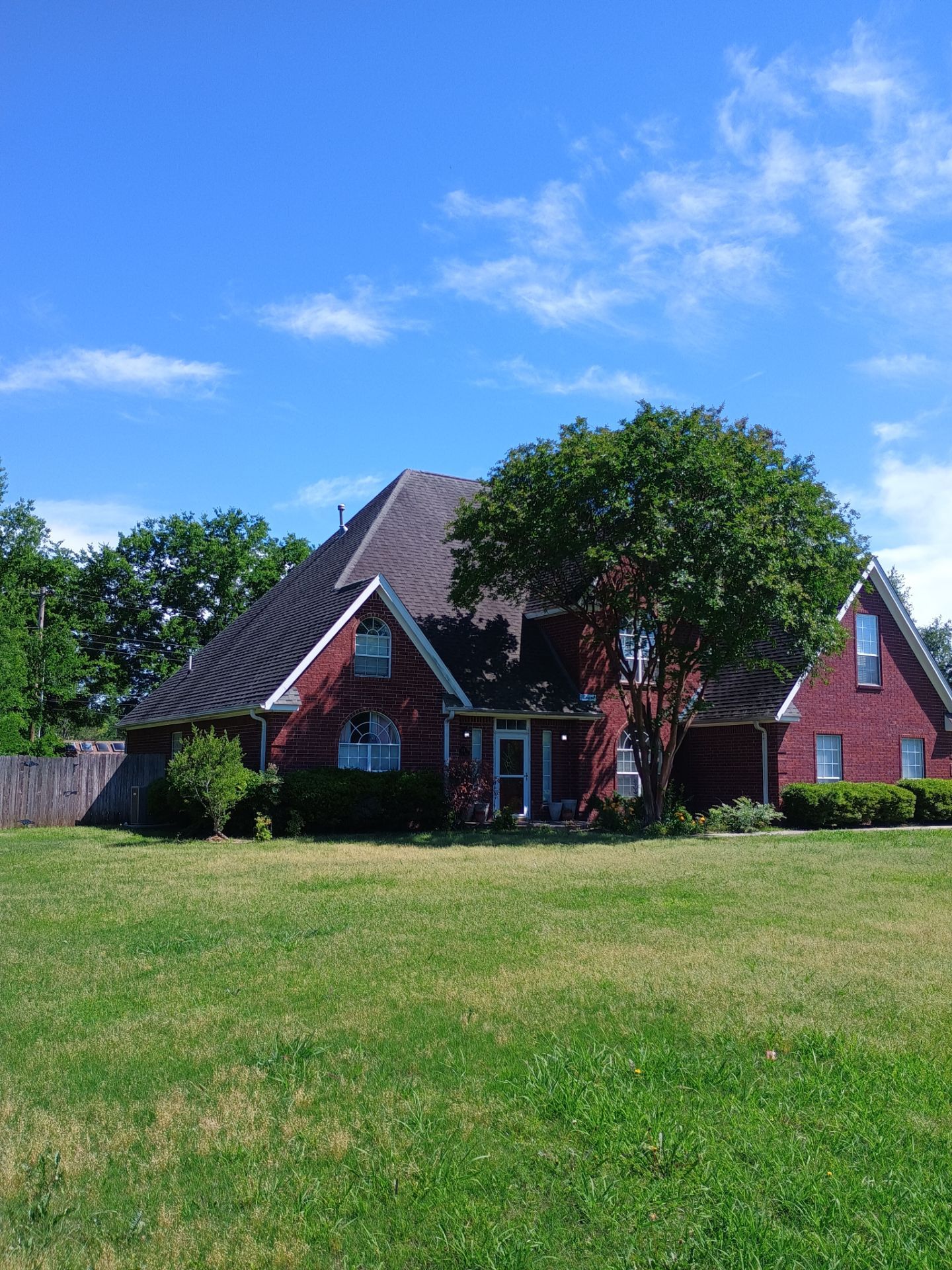 Architectural Shingle Roof Replacement for Brick Residence in Ardmore by BANA Roofing and Solar Supply