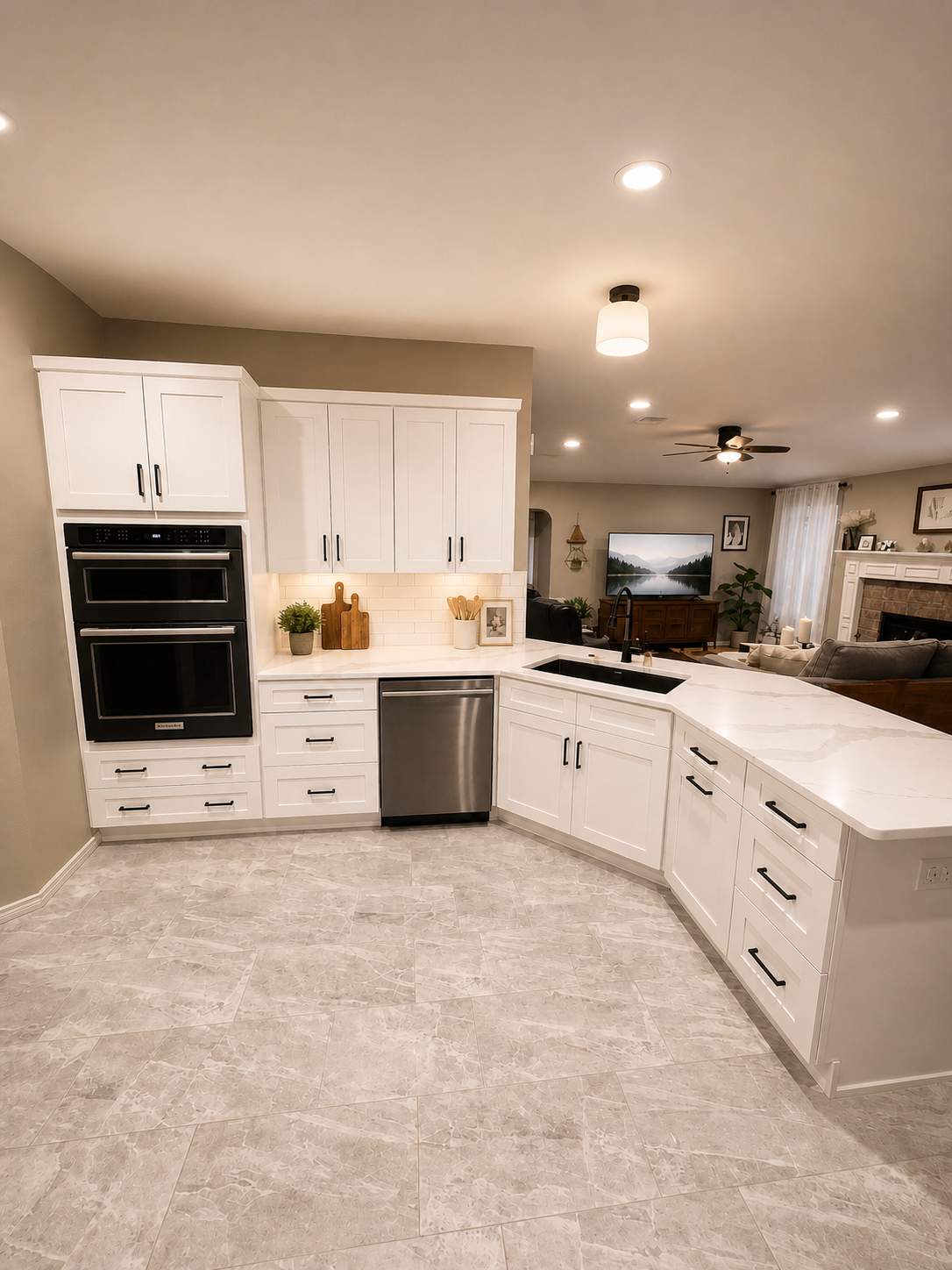 Northwest San Antonio Kitchen Remodel | Bright White Cabinets & Open Layout by Legacy Bath and Kitchen 