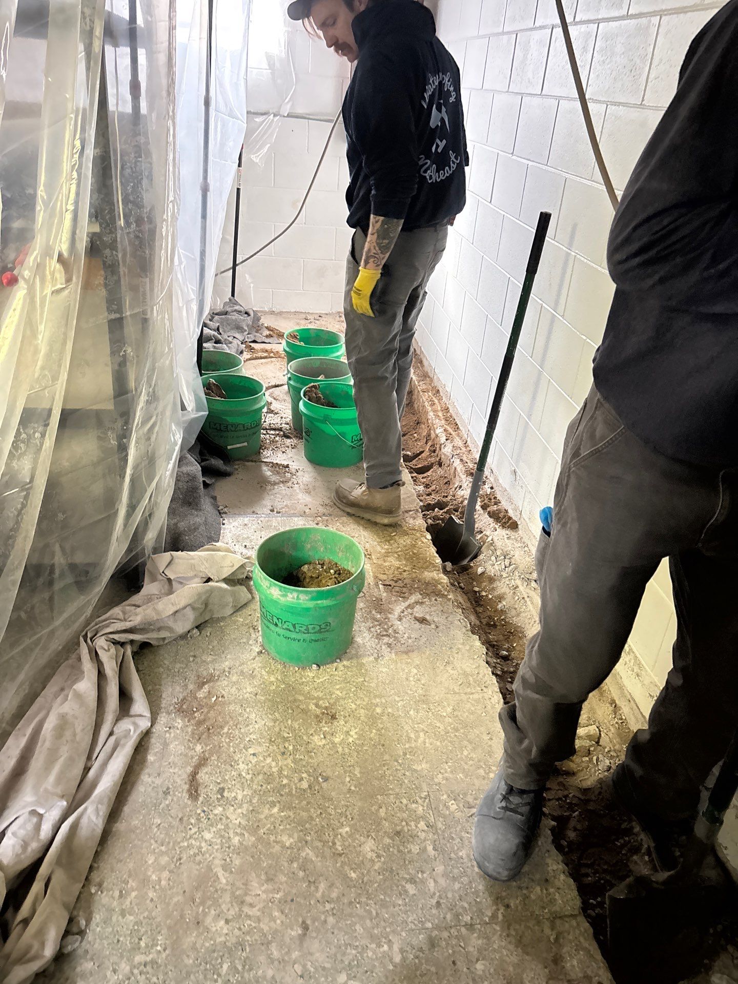 Drain Tile in Roseville for Carston by Waterproofing Northeast