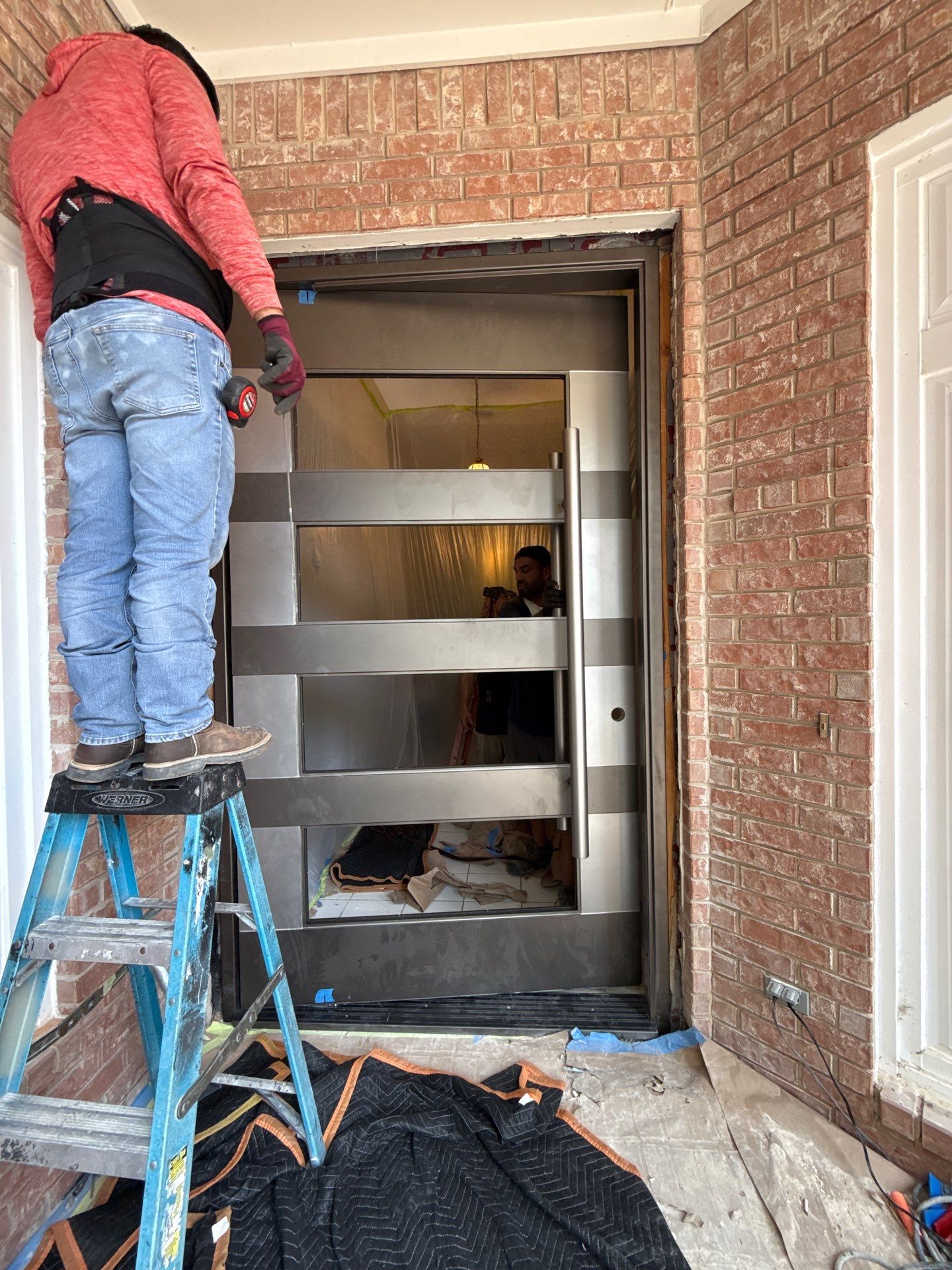 Modern Metal and Glass Entry Door Fabrication and Installation by Solara Custom Living