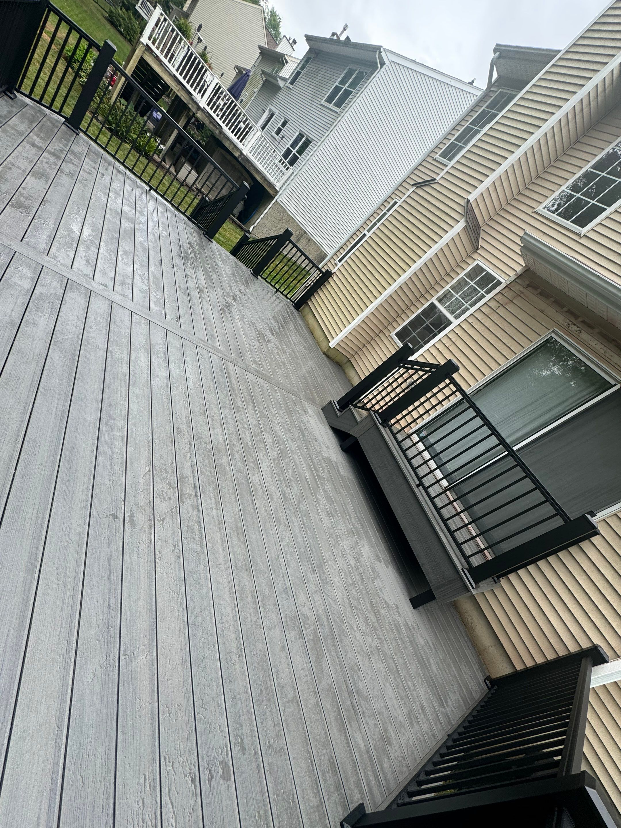 Deck Resurface using Deckorators Vista - Color Driftwood by deck guardian