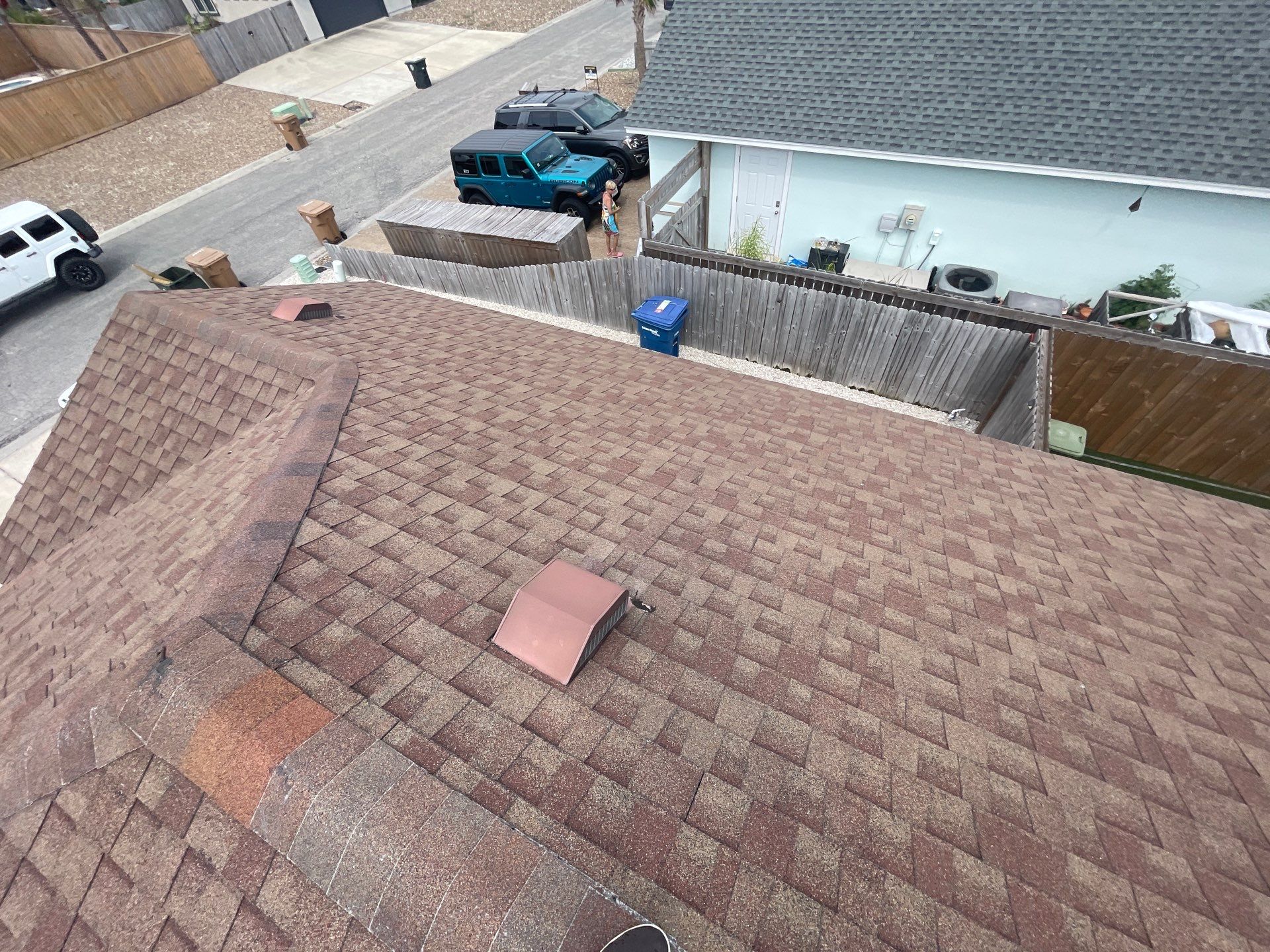 Residential Roofing Installation using GAF HDZ Barkwood by Lighthouse Roofing