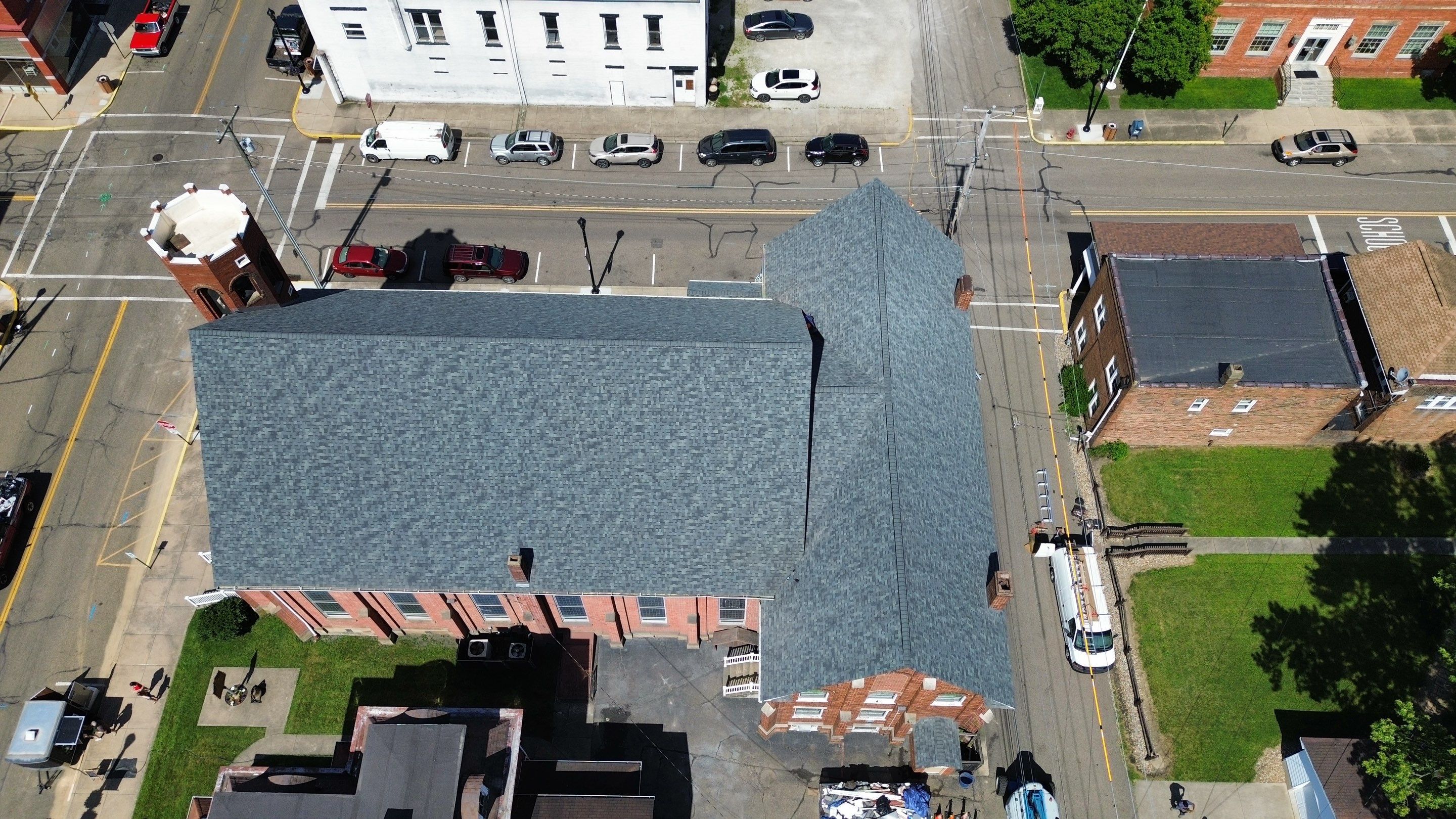 Commercial Roofing Installation using Duration Series Shingles - Estate Gray by RoofX 