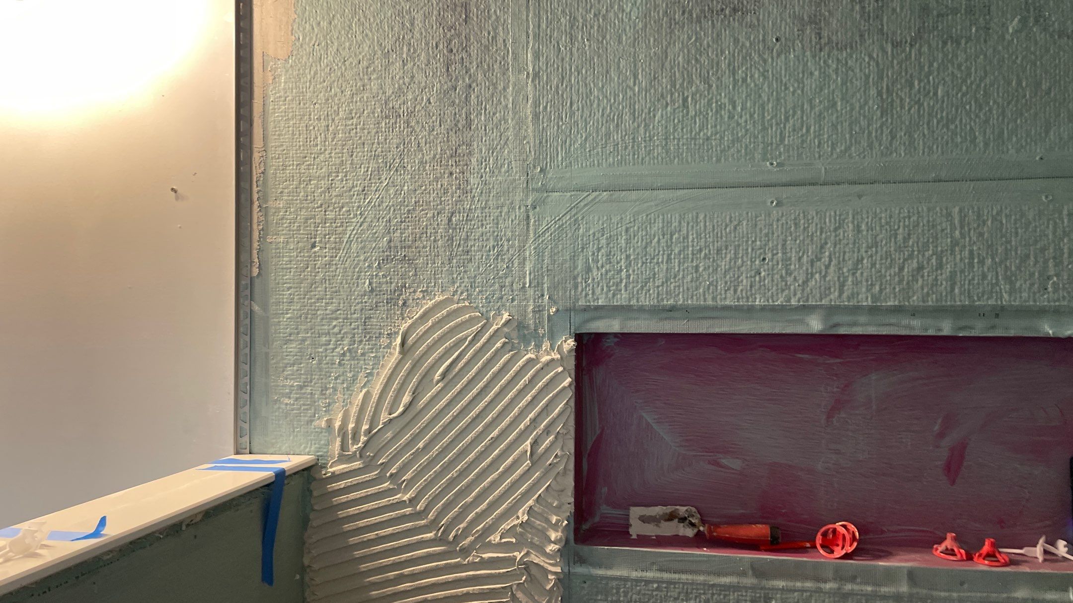 Bright Bathroom Remodel with Wall Removal, Stand Alone Tub and New Vanity by Footprints Floors of Coastal Carolina