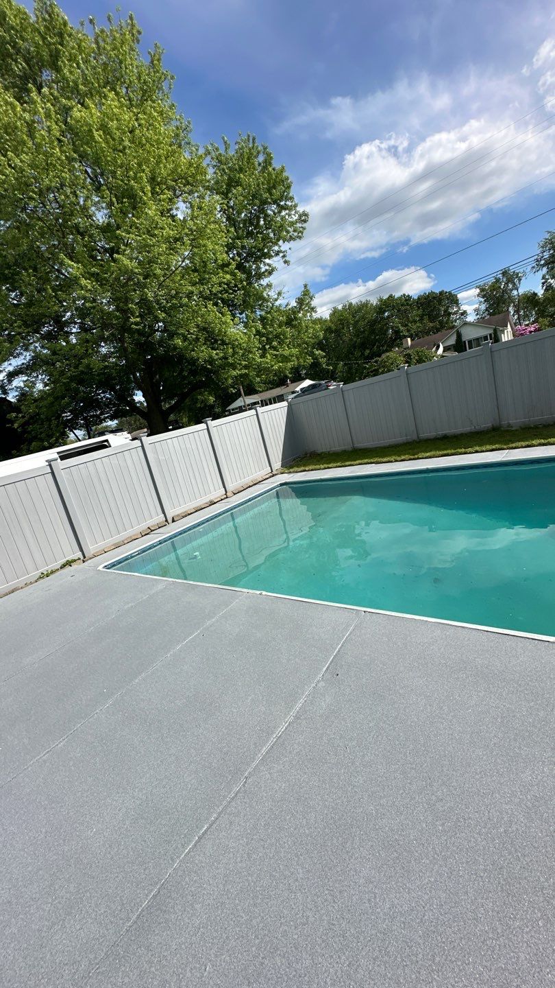 Twilight Pool Deck Project in McDonald by Floors in a Day, Inc
