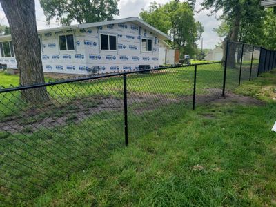 Black Chain Link Perimeter Fence Installation in Waterloo