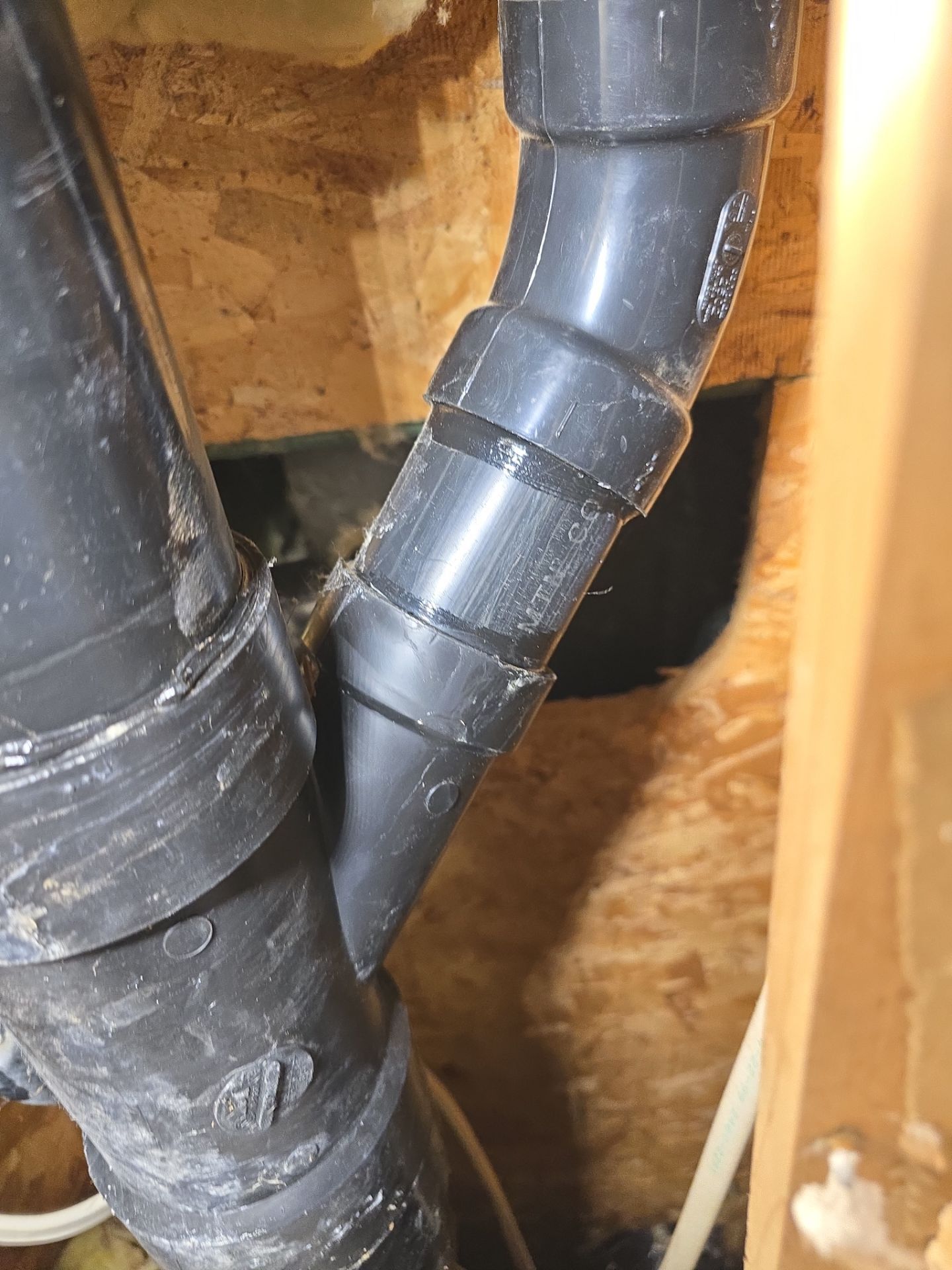 Installation of New Black Pipes and Shower Valve Repair by Us Plumbing