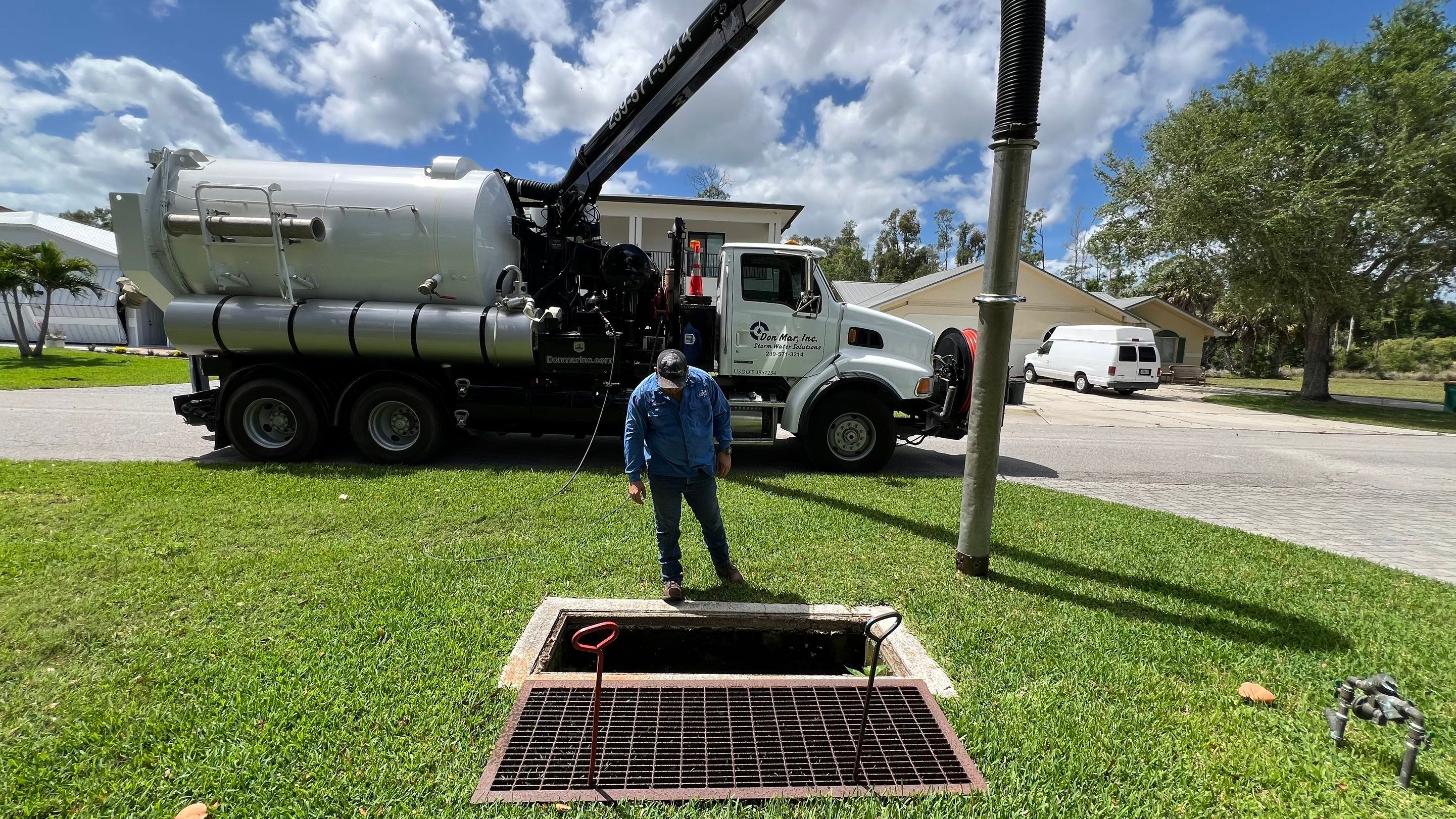 Naples Private Airport Community Catch Basin Cleaning by APS Power & Water
